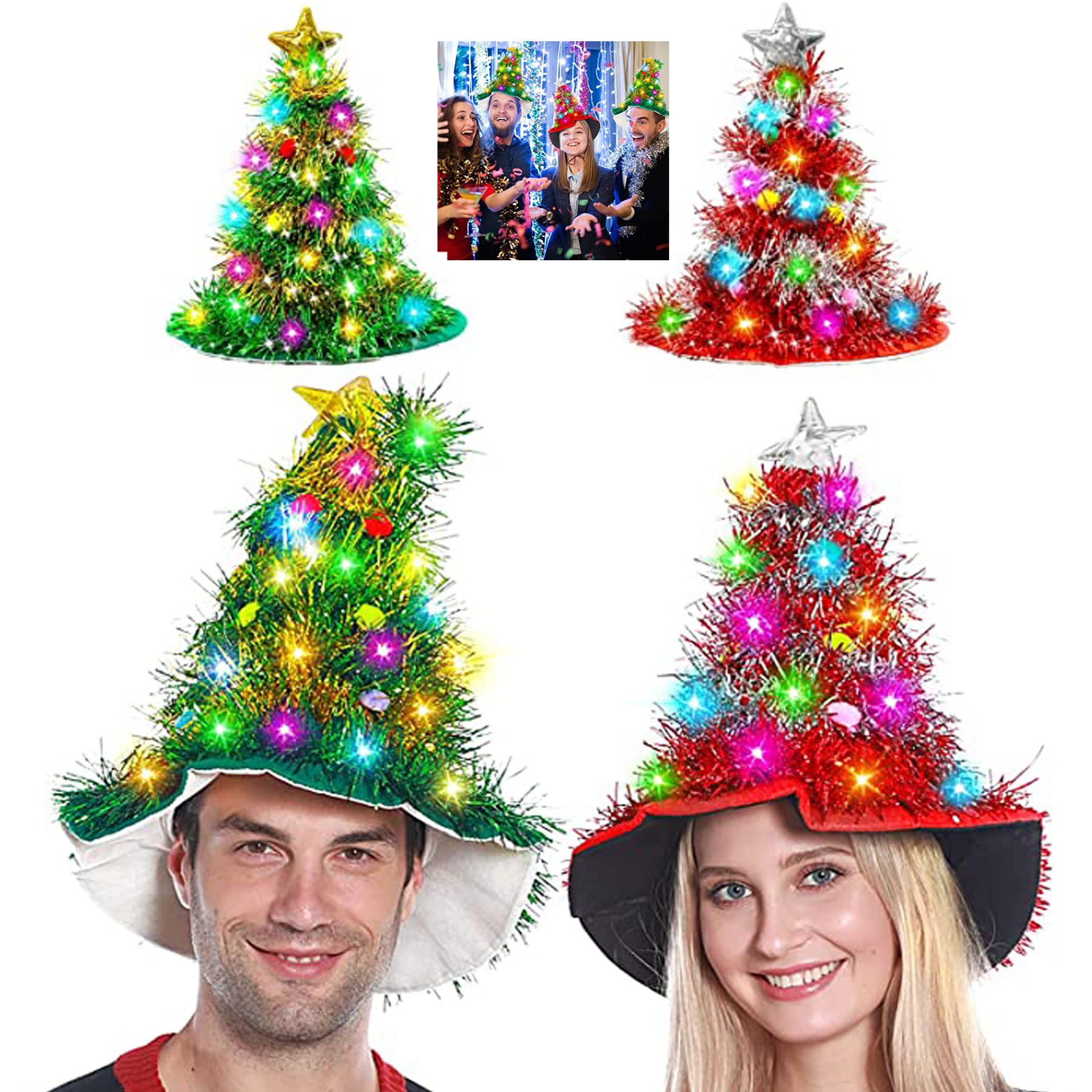 Christmas Hats Tree Santa Hat