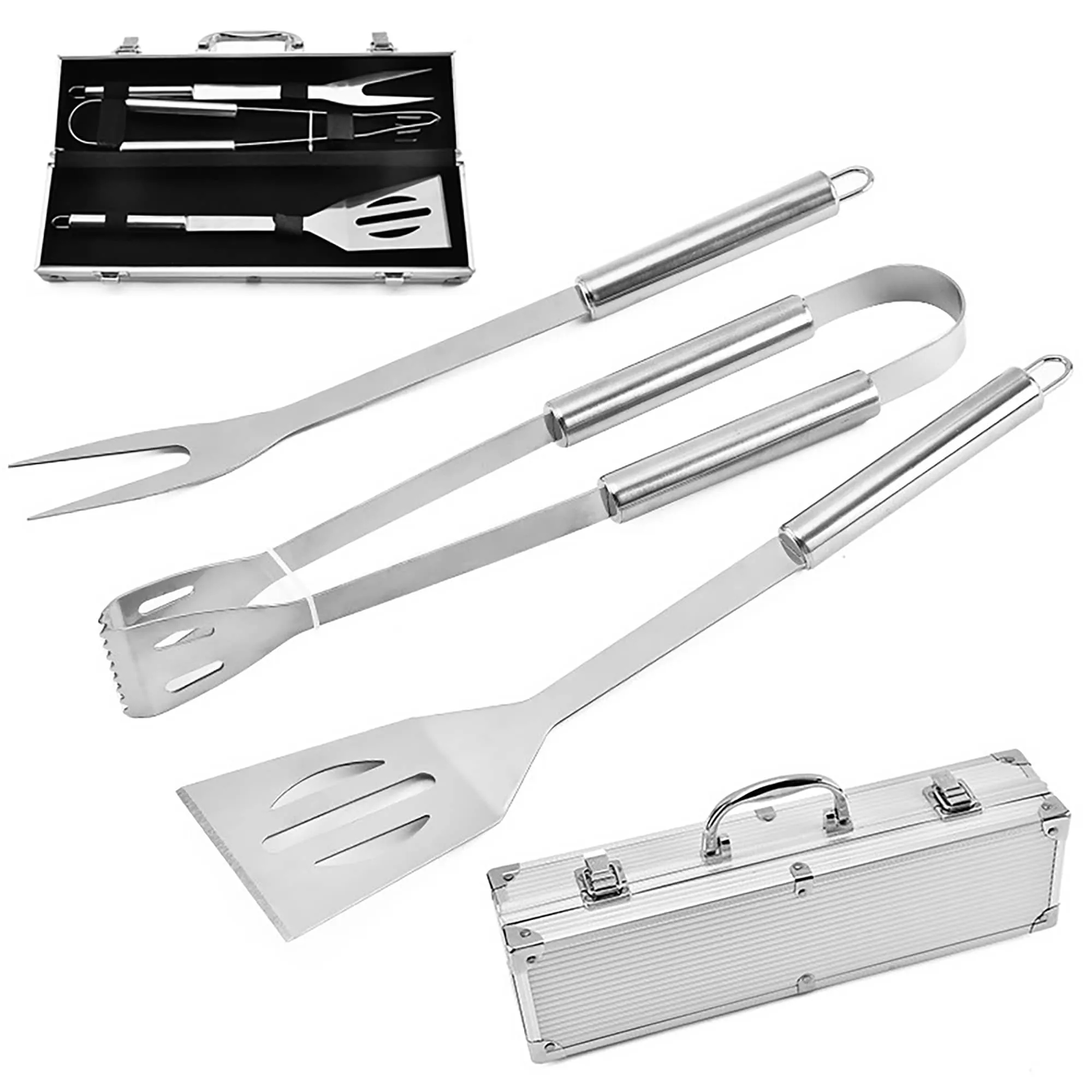 Stainless Steel 3 Piece BBQ Tool Kit 2