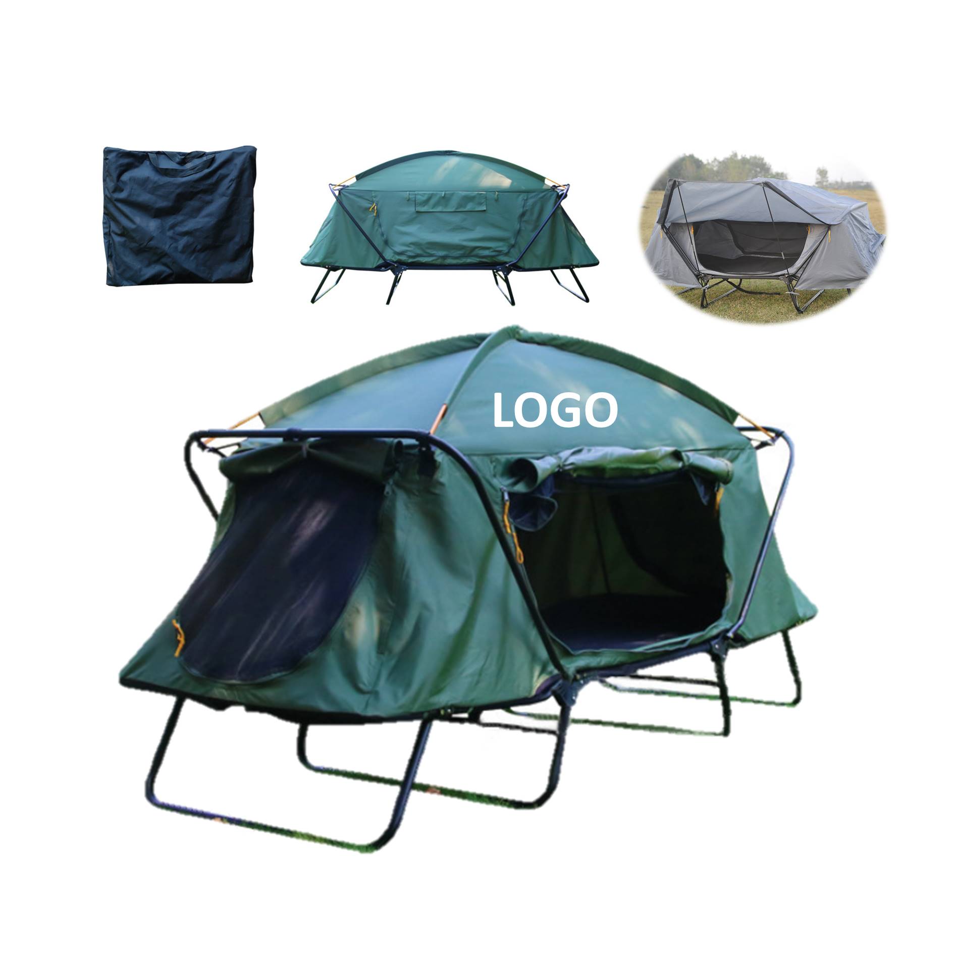 Outdoor Thickened Off Ground Tent 1