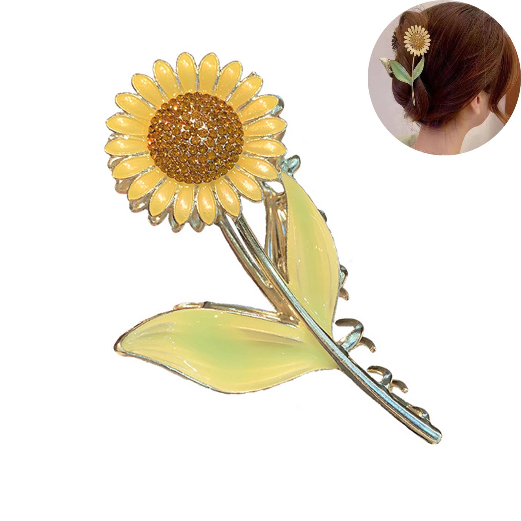Fresh Sunflower Clasp Hairpin 8