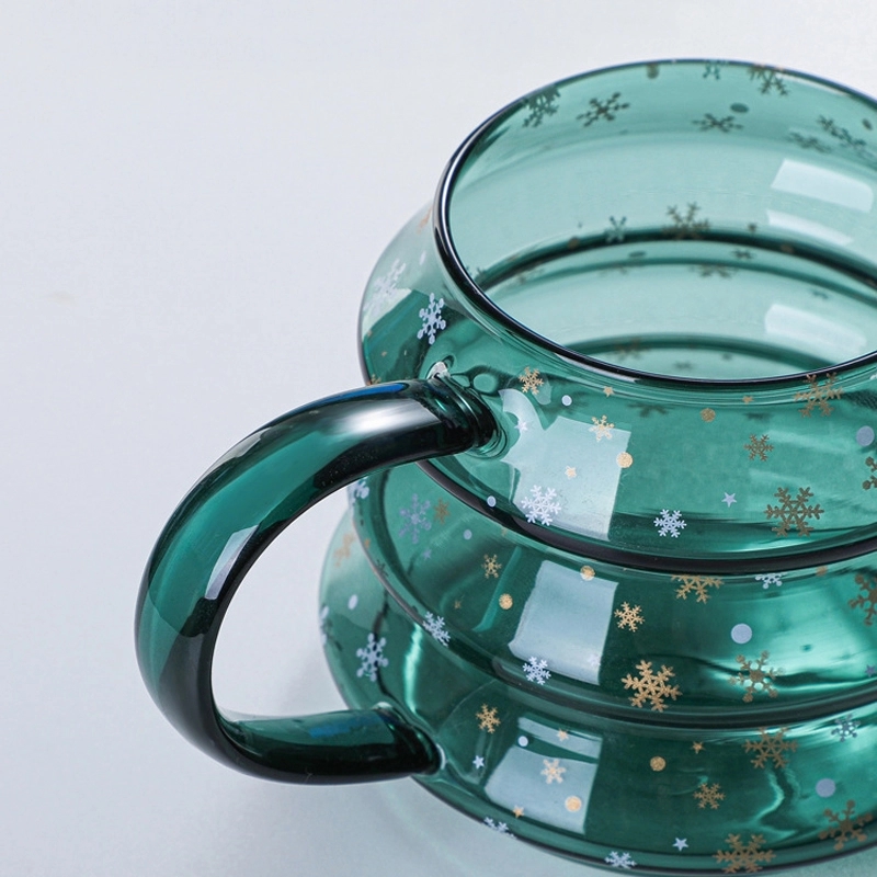 13/16 OZ. Glass Christmas Tree Tea Coffee Mug & Gift Cup 5