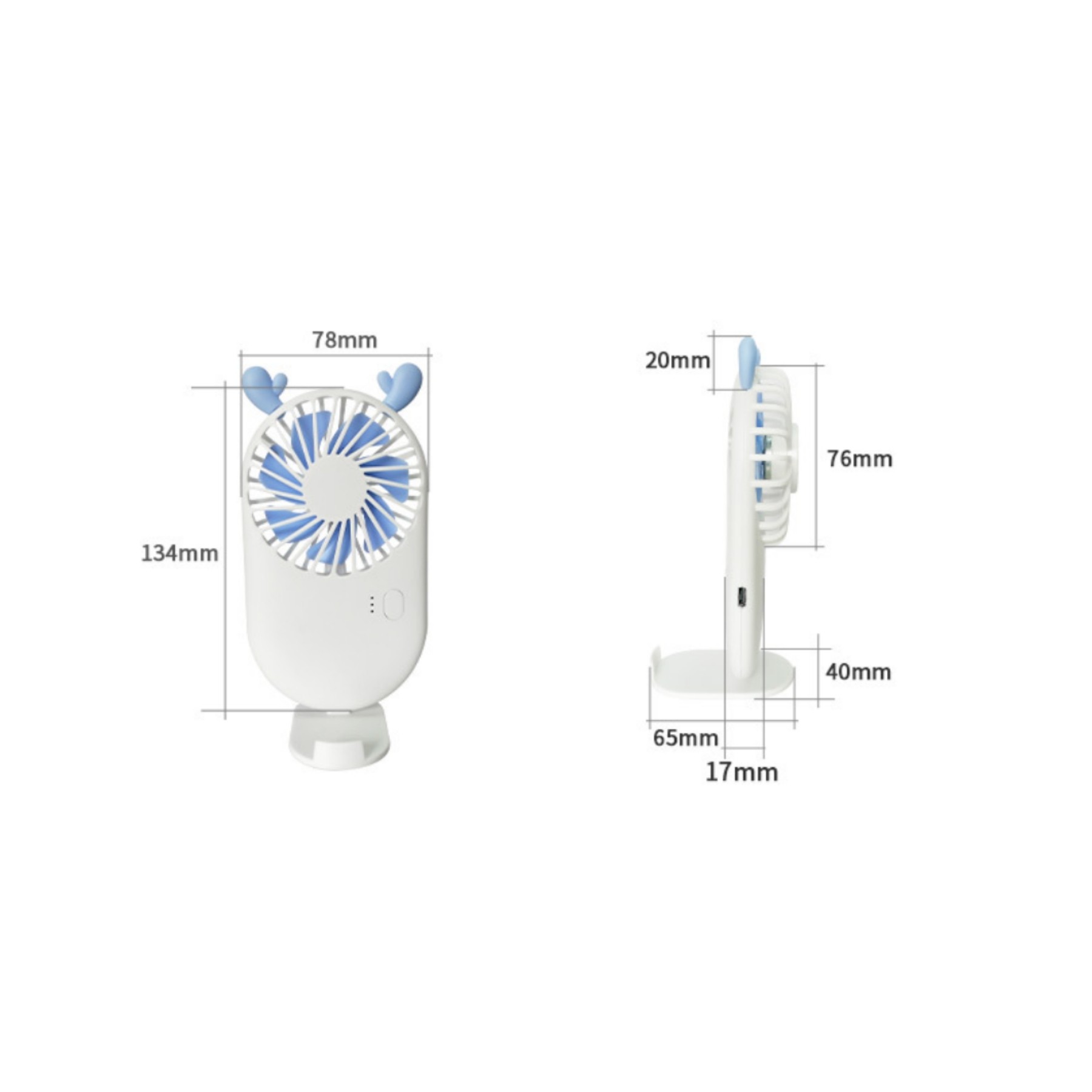 Mini Fan with Base as Small Desk Fan 2