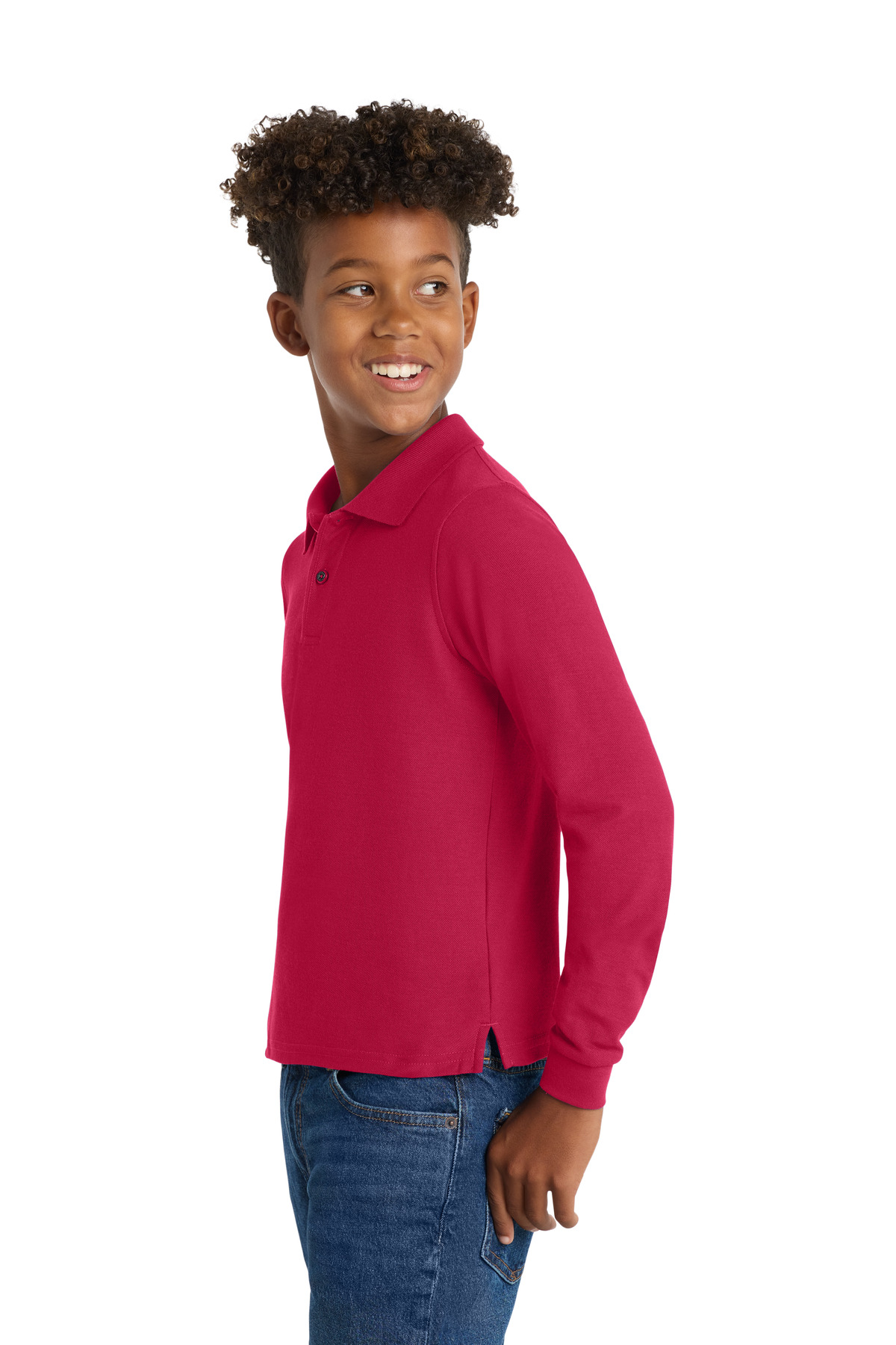 Port Authority Youth Long Sleeve Silk Touch Polo. Y500LS 17