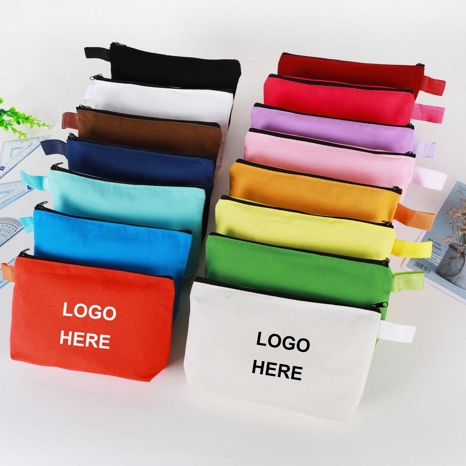 Customized Zipper Canvas Pencil Case 2