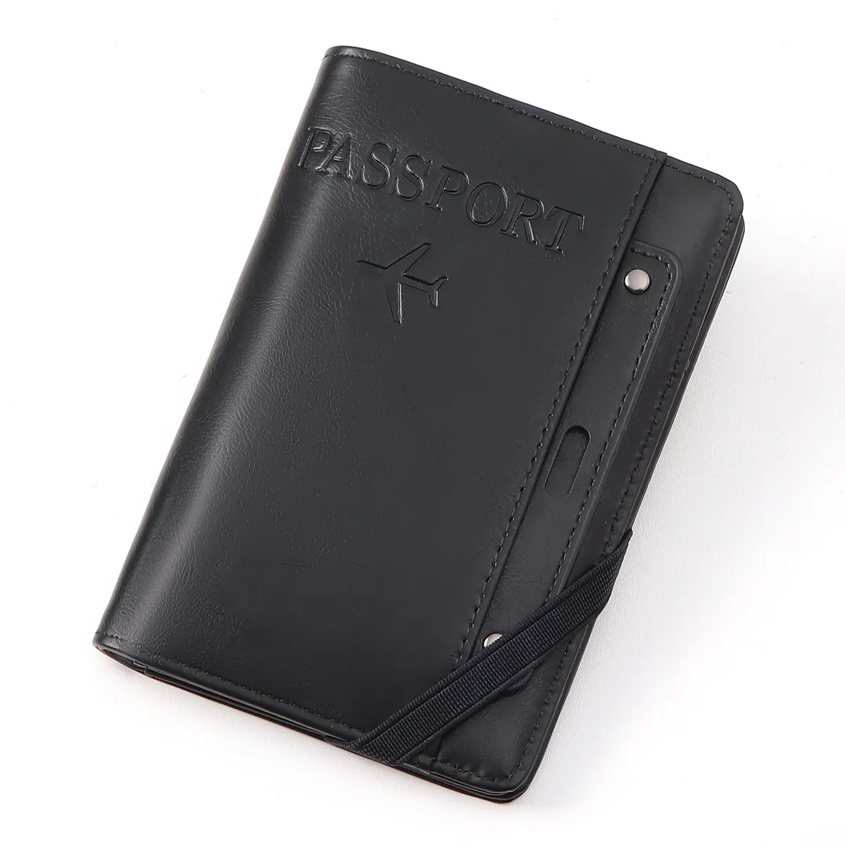 RFID Blocking Travel Wallet Passport Holder With Elastic 2