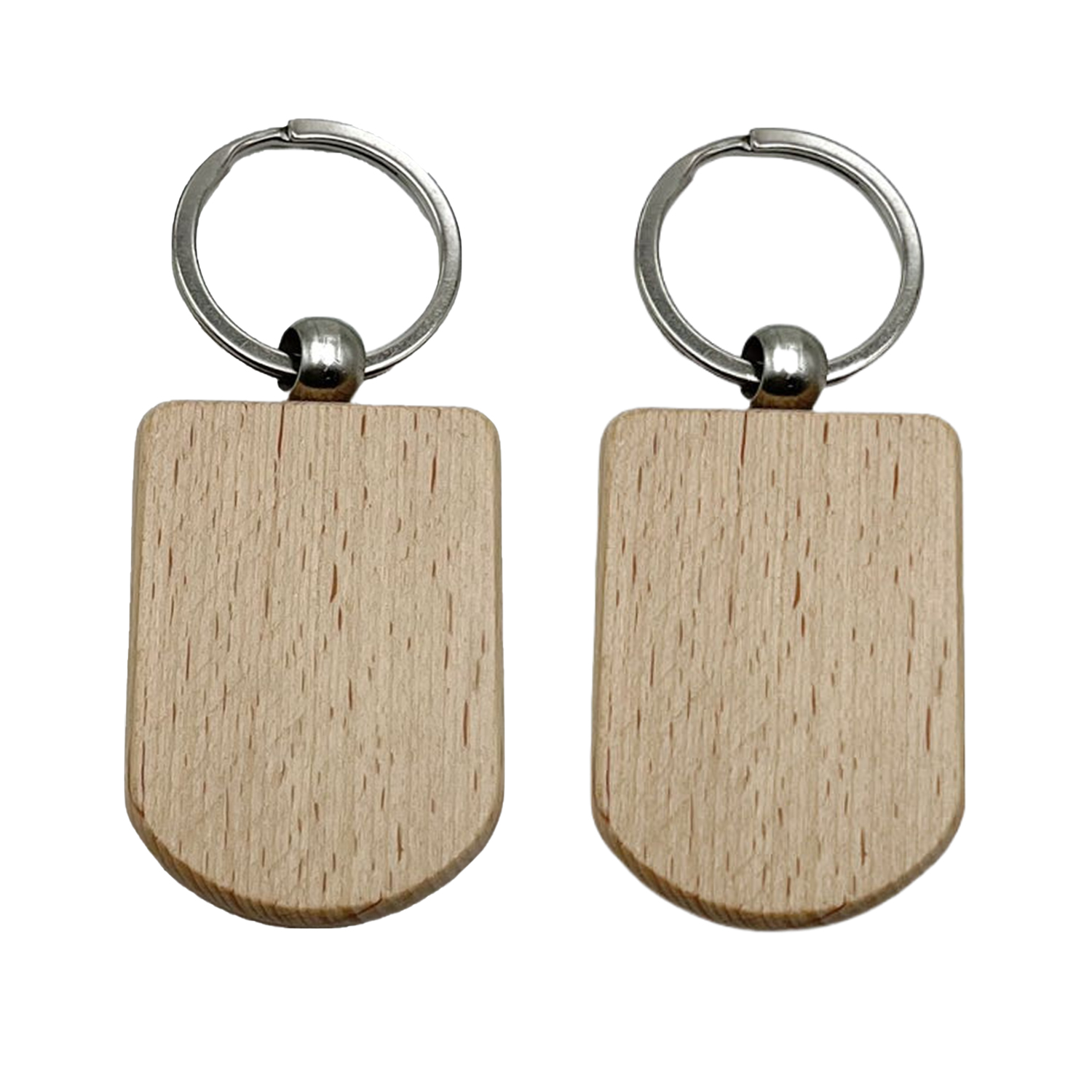 Wooden Shield Shape Keychain 4