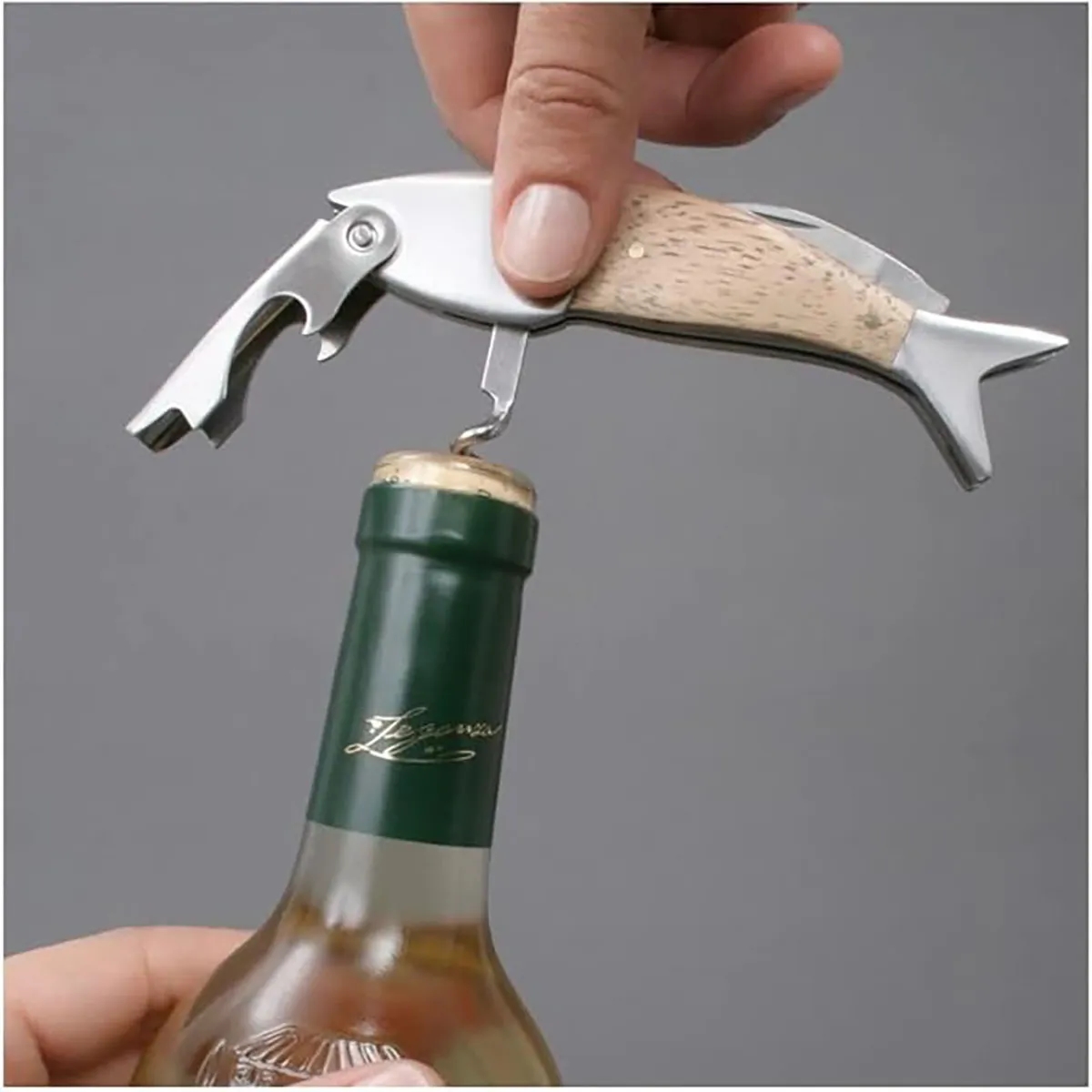 Multifunctional Bottle Wine Opener Fish Shape Folding Knife 6