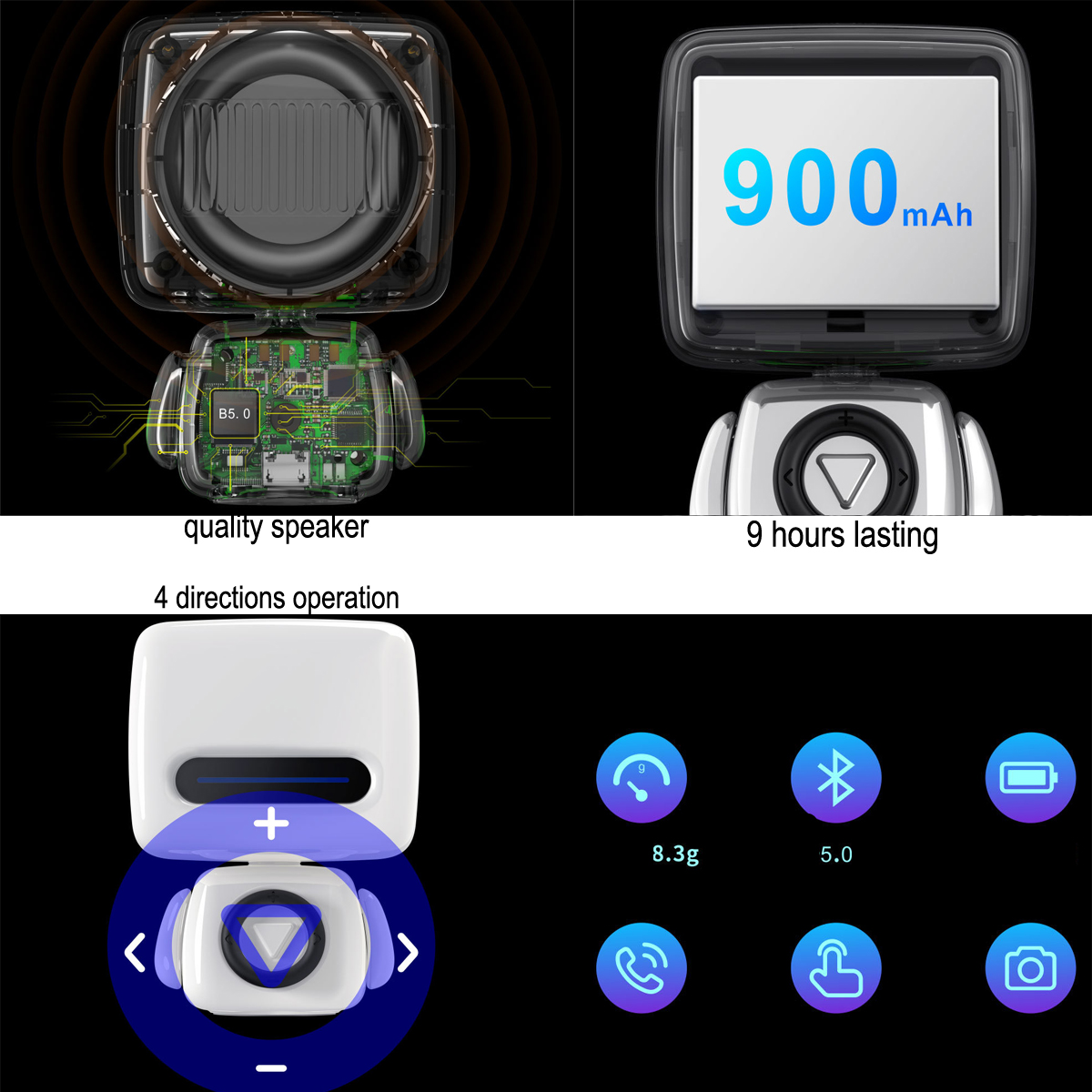 Mini Robot Portable Wireless Speaker 3