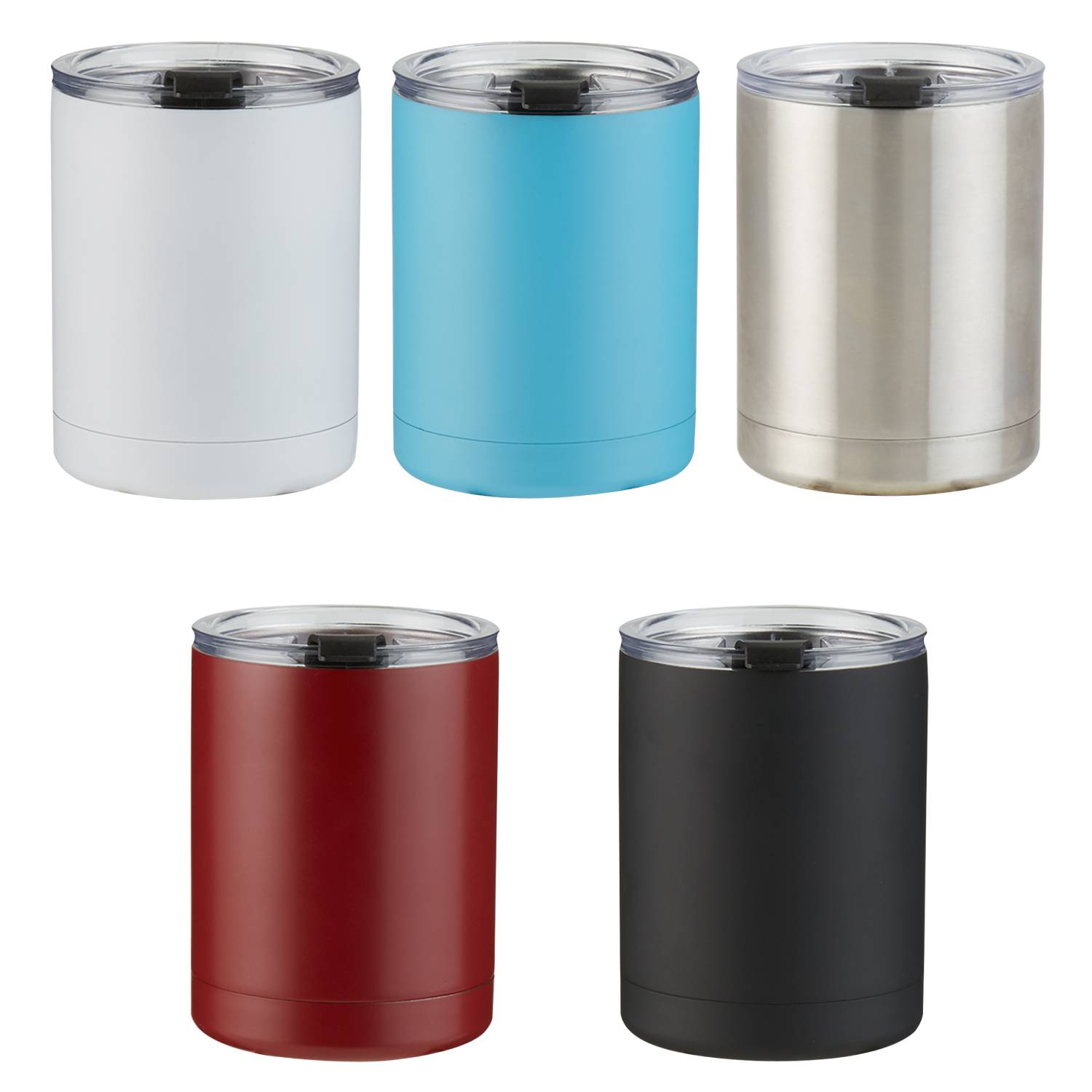 Low Ball Stainless Steel Tumbler with Lid, 10 oz. 6