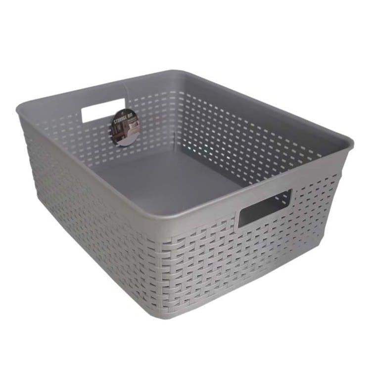 Storage Bins - Gray 14" x 11.4" x 5.3" 2