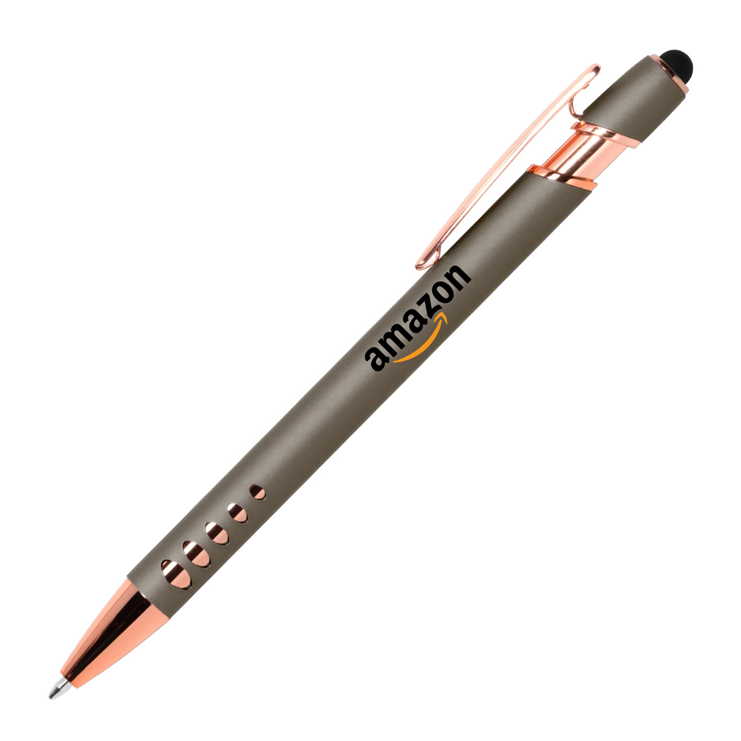 Stylus-4563 Ballpoint Soft Touch Pens with Rose Gold Trims 1