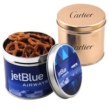 Round Tin with Mini Pretzels 2
