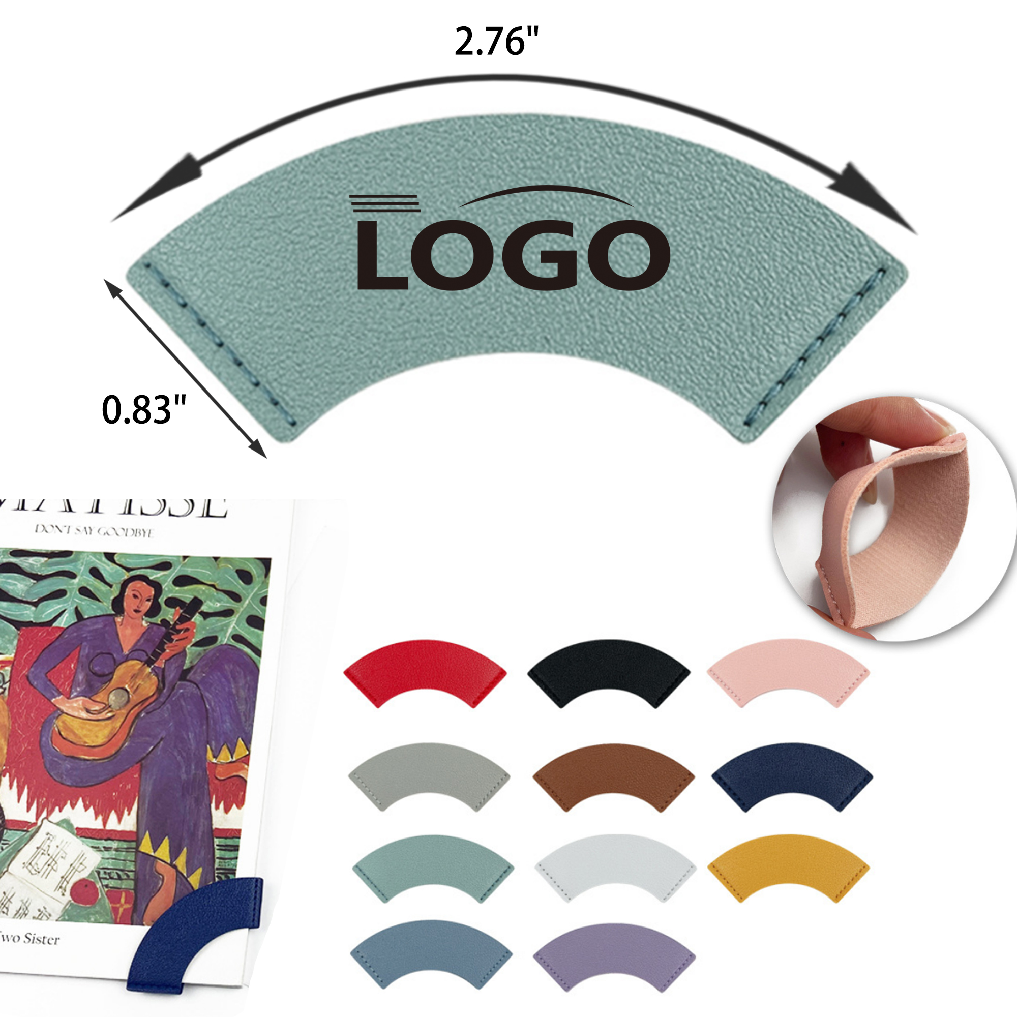 Soft Curved Leather Bookmark 10