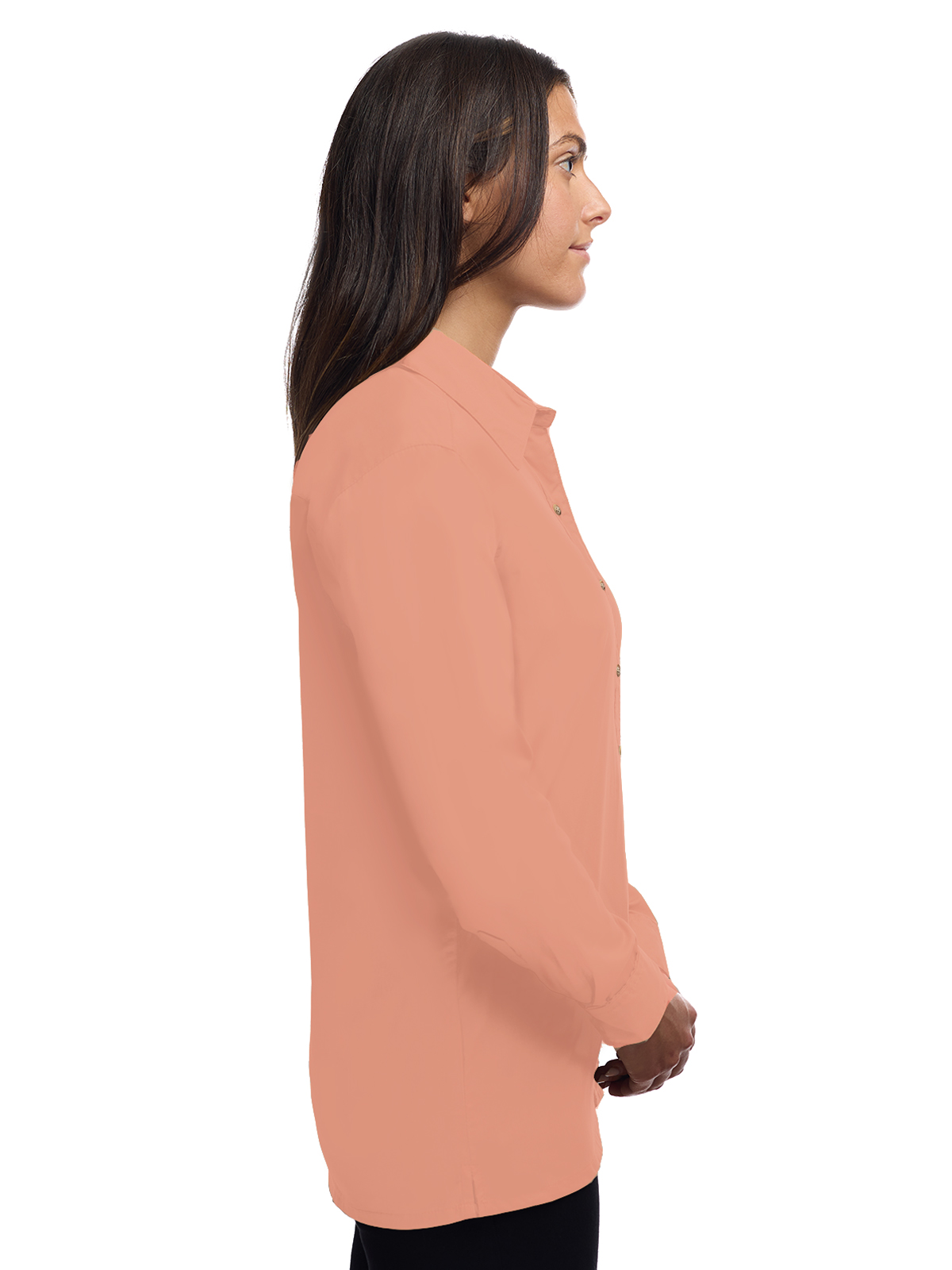 Blue Generation - Women's Pocketless Long Sleeve Superblend Poplin Shirt 45
