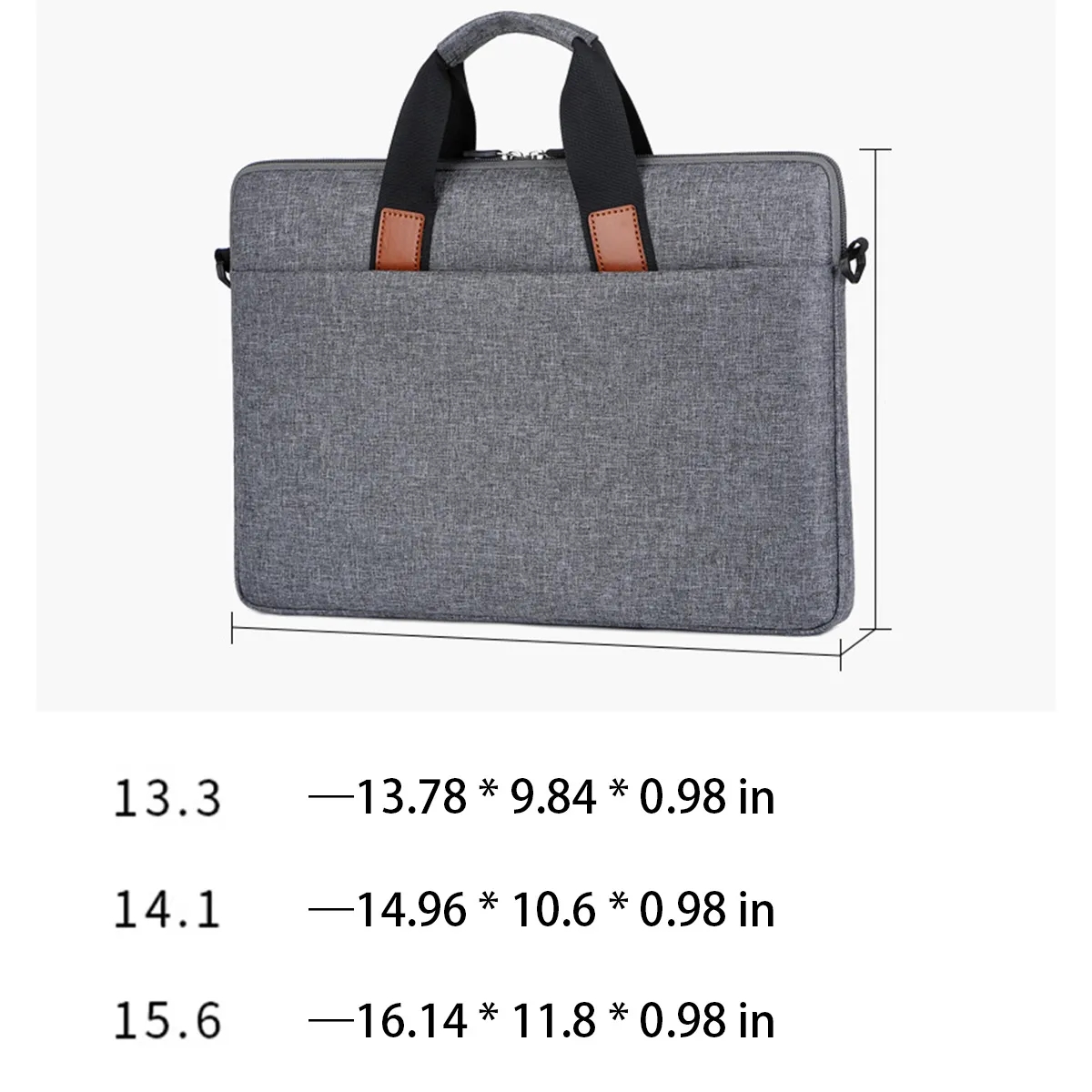 13.3 14.1 15.6 In Laptop Messenger Bag W/ Shoulder Strap 8