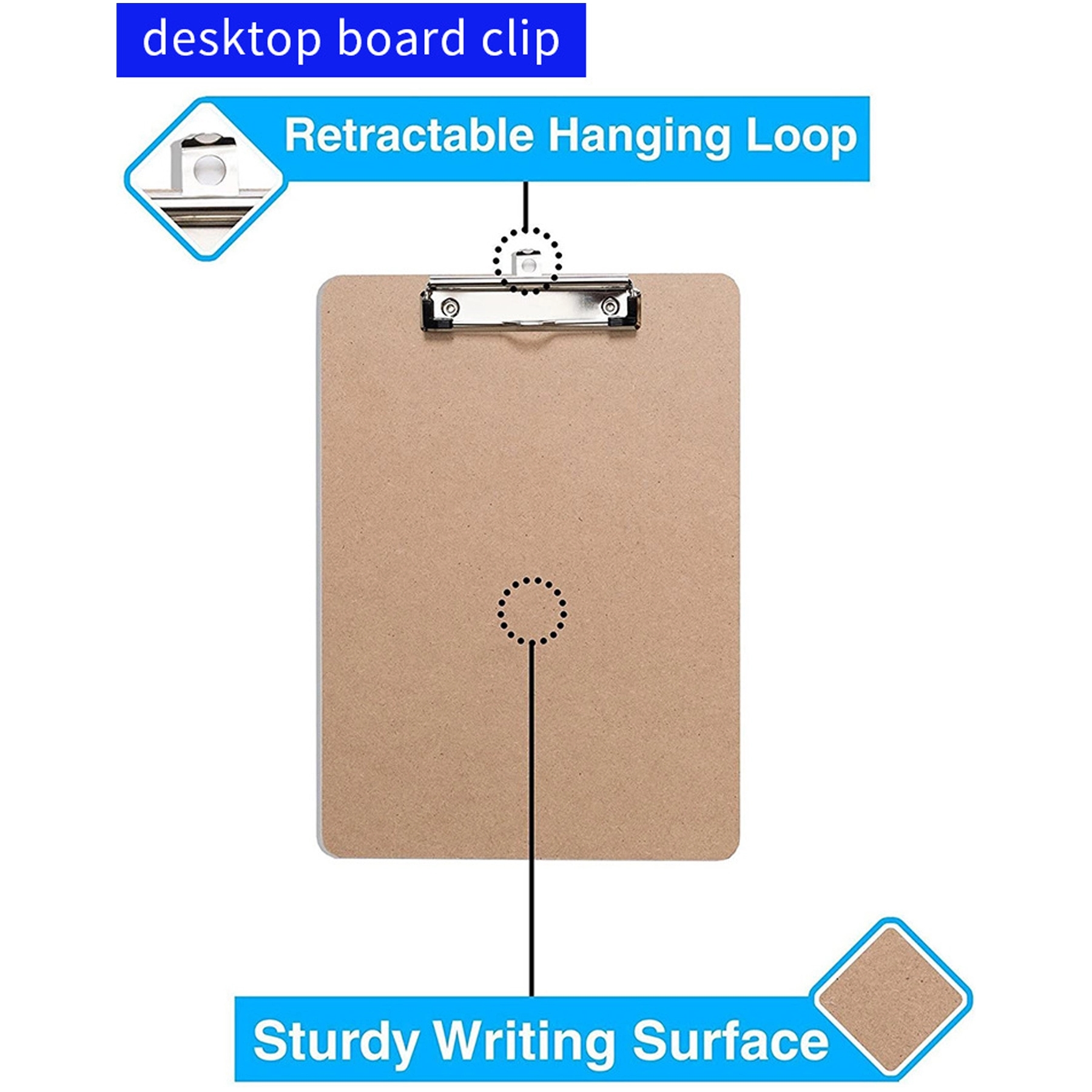 Professional Natural Hardboard Clipboard 5