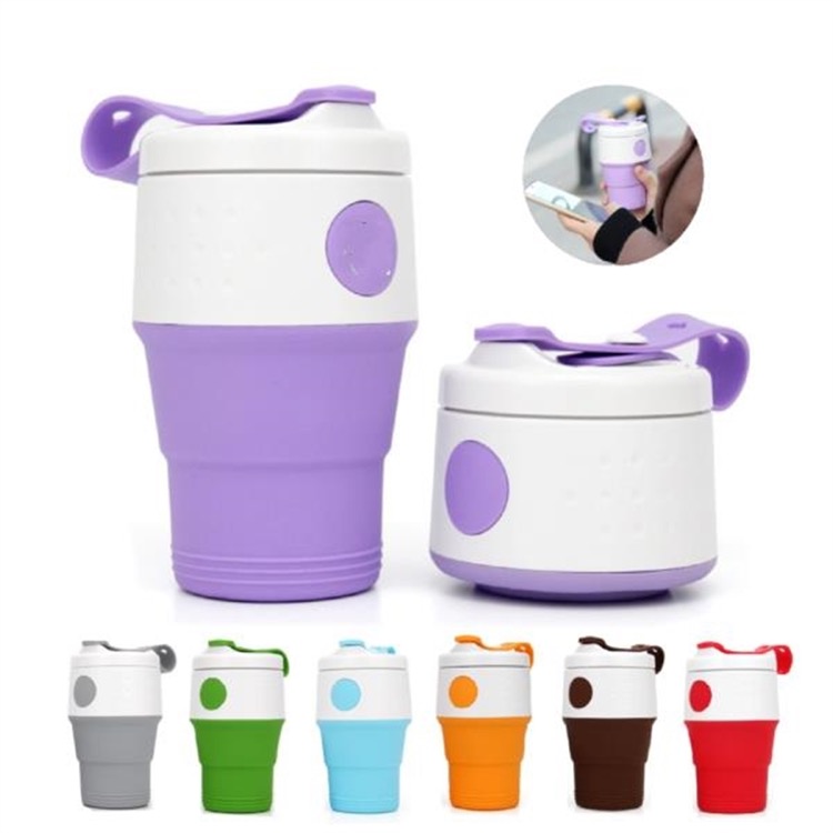 13 oz Silicone Foldable Coffee Cup 2