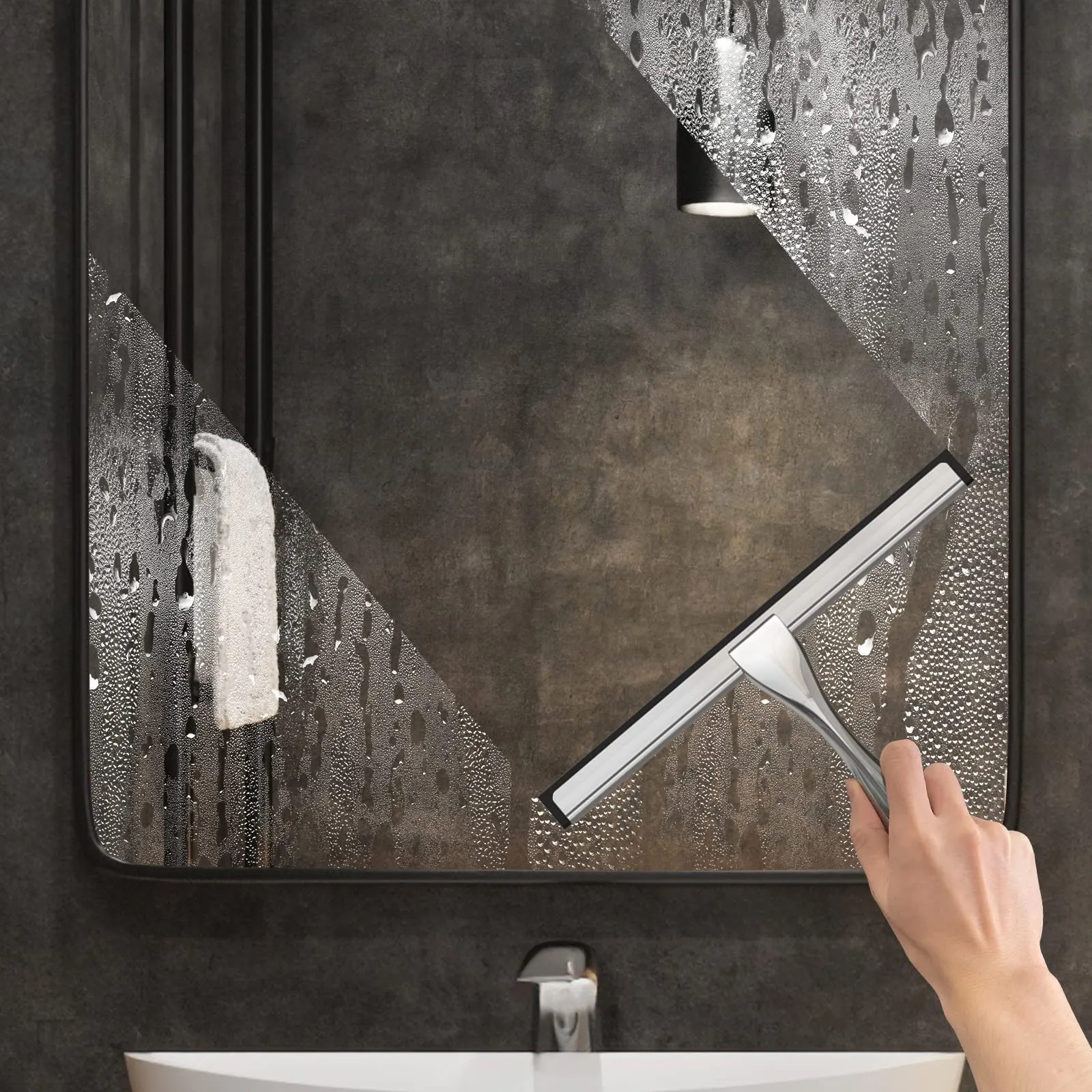 All-Purpose Stainless Steel Shower Glass Door Squeegee 1