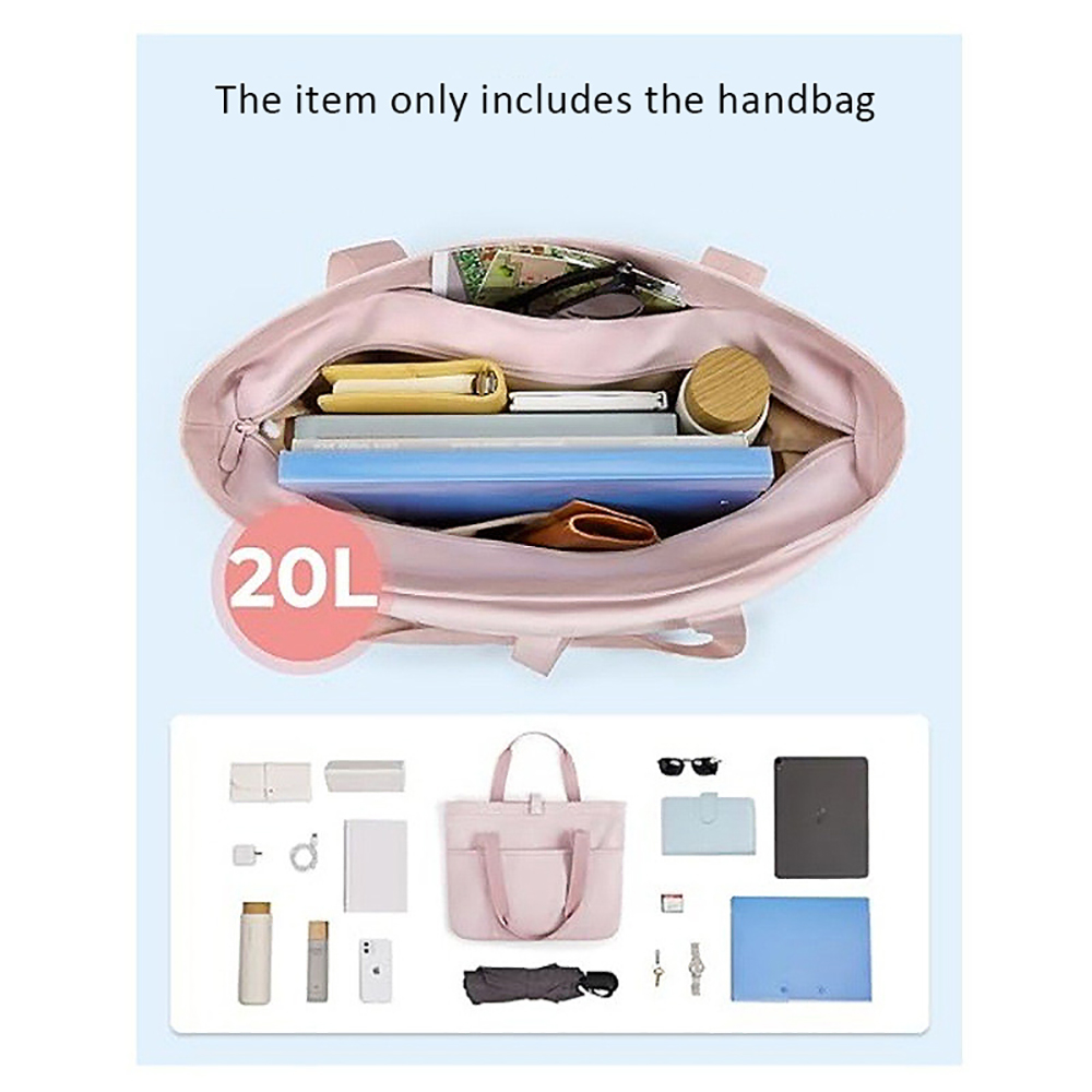 Foldable Tote Bag with Front Pocket and Carry Handles 2