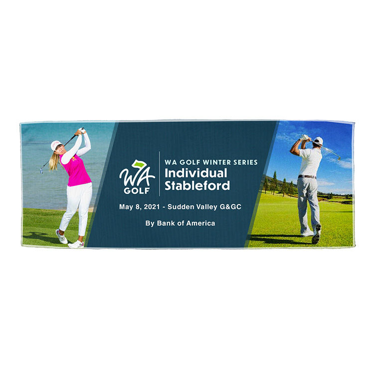 "THE WHITAKER" Full Color Sublimation Recycled RPET Cooling Towel – 12" W x 32" H 4