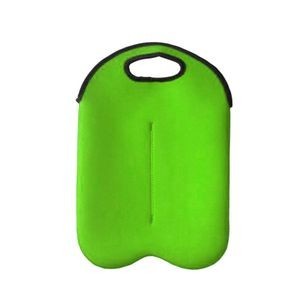 Neoprene Dual Color 2 Bottle Wine Bag With Cutout Handles 27