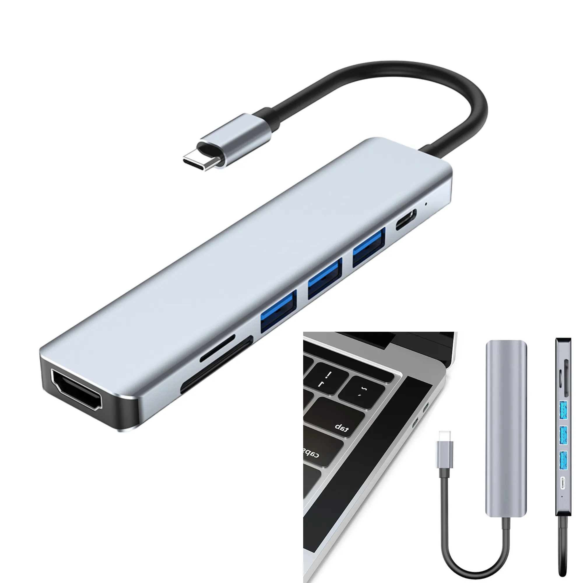 7 in 1 USB Type C HUB Adapter Docking Station 2