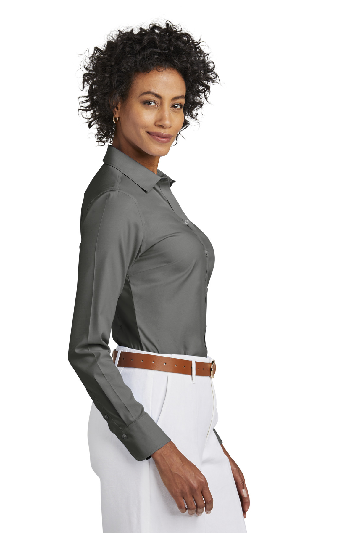 Brooks Brothers Women's Wrinkle-Free Stretch Pinpoint Shirt BB18001 3