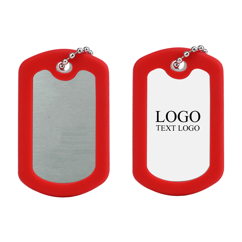 Square Silicone Edge Metal Dog Tag 5