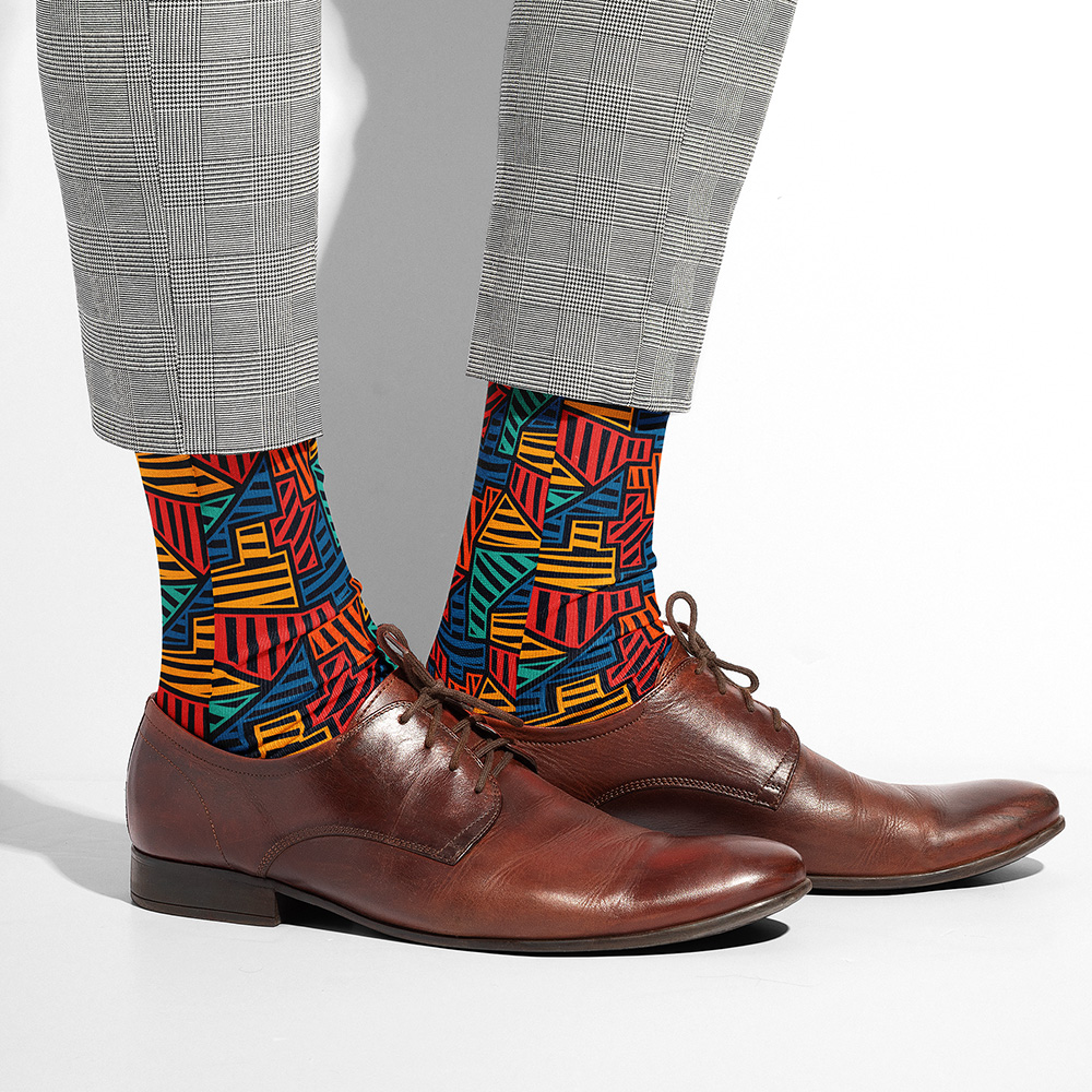 Full Color Sublimated Dress Socks