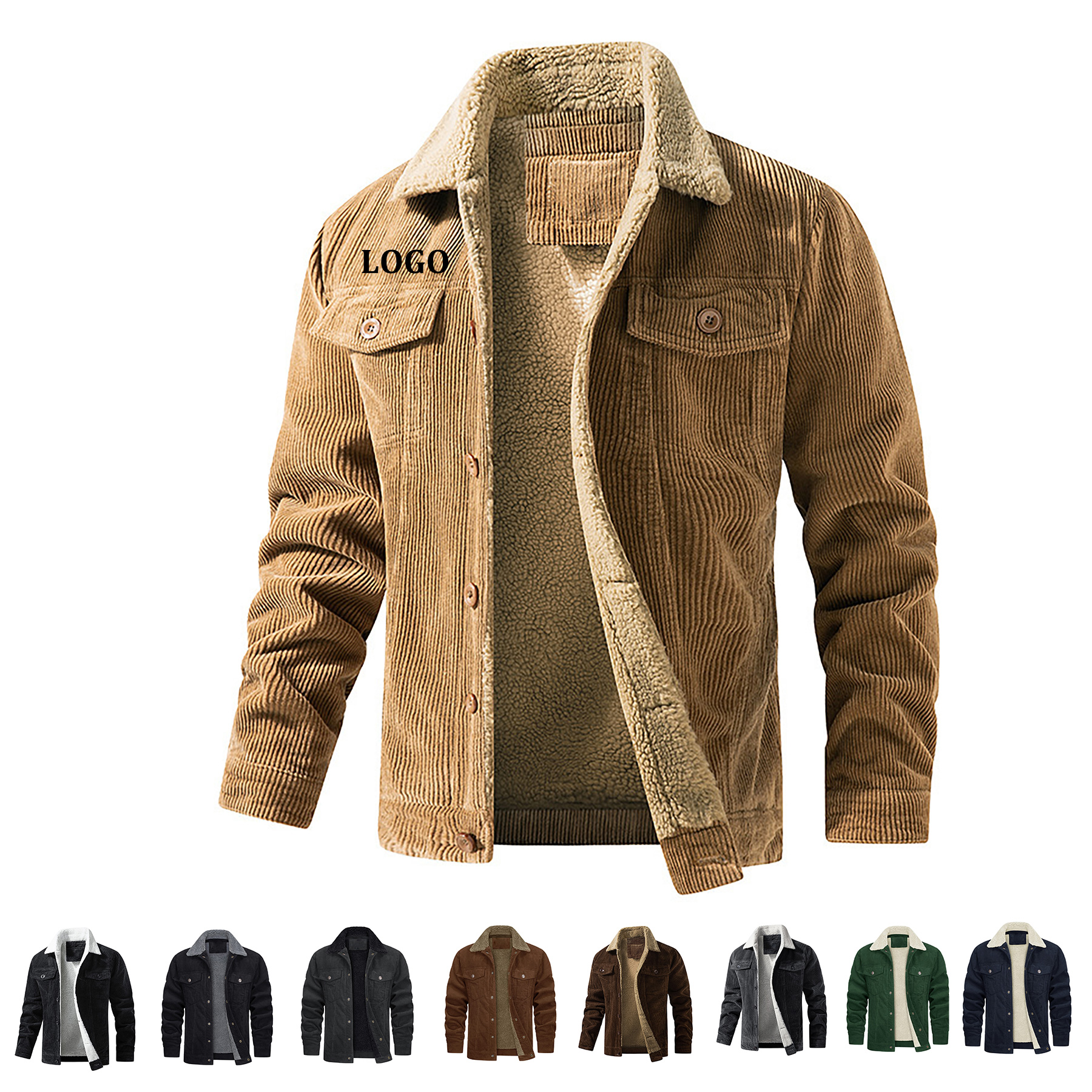 Men's Corduroy Lapel Jacket 5