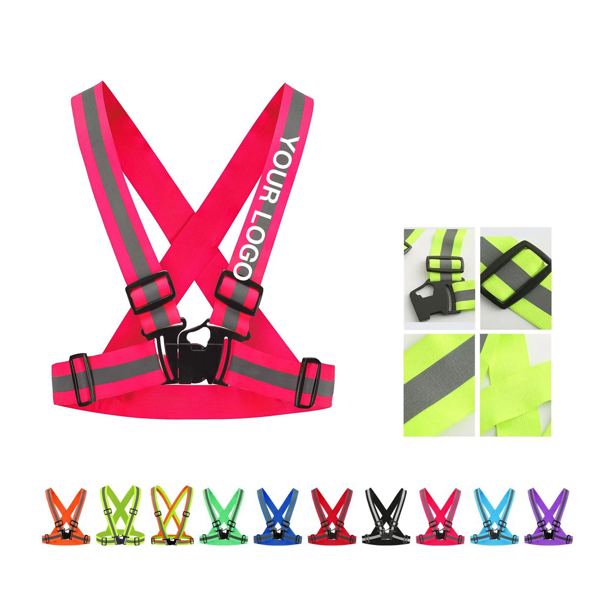 Polyester Safety Vest with Reflective Strips 10