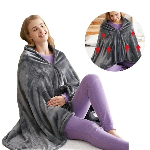 Oversized Microfiber & Sherpa Wearable Blanket, custom hoodie or sweatshirt with logo imprint 2
