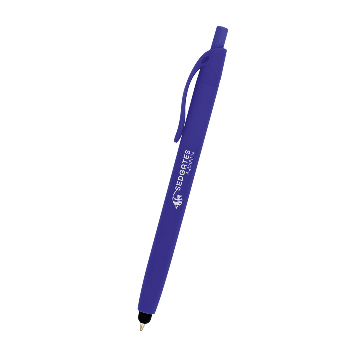 Zinnia Rubberized Pen With Stylus 14