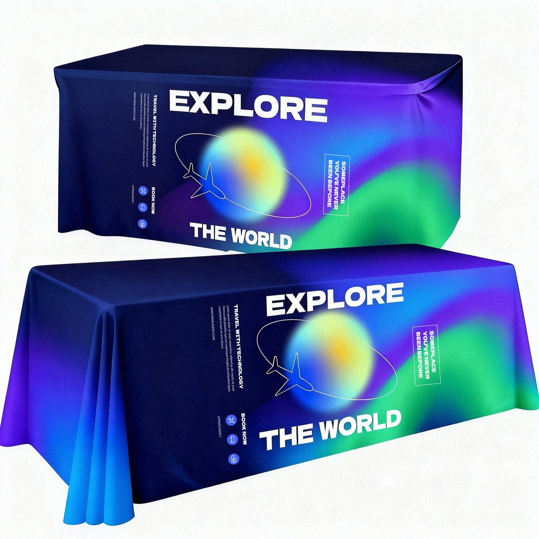 6'/8' Convertible Premium Table Throw (Full Color Dye Sublimation) 19