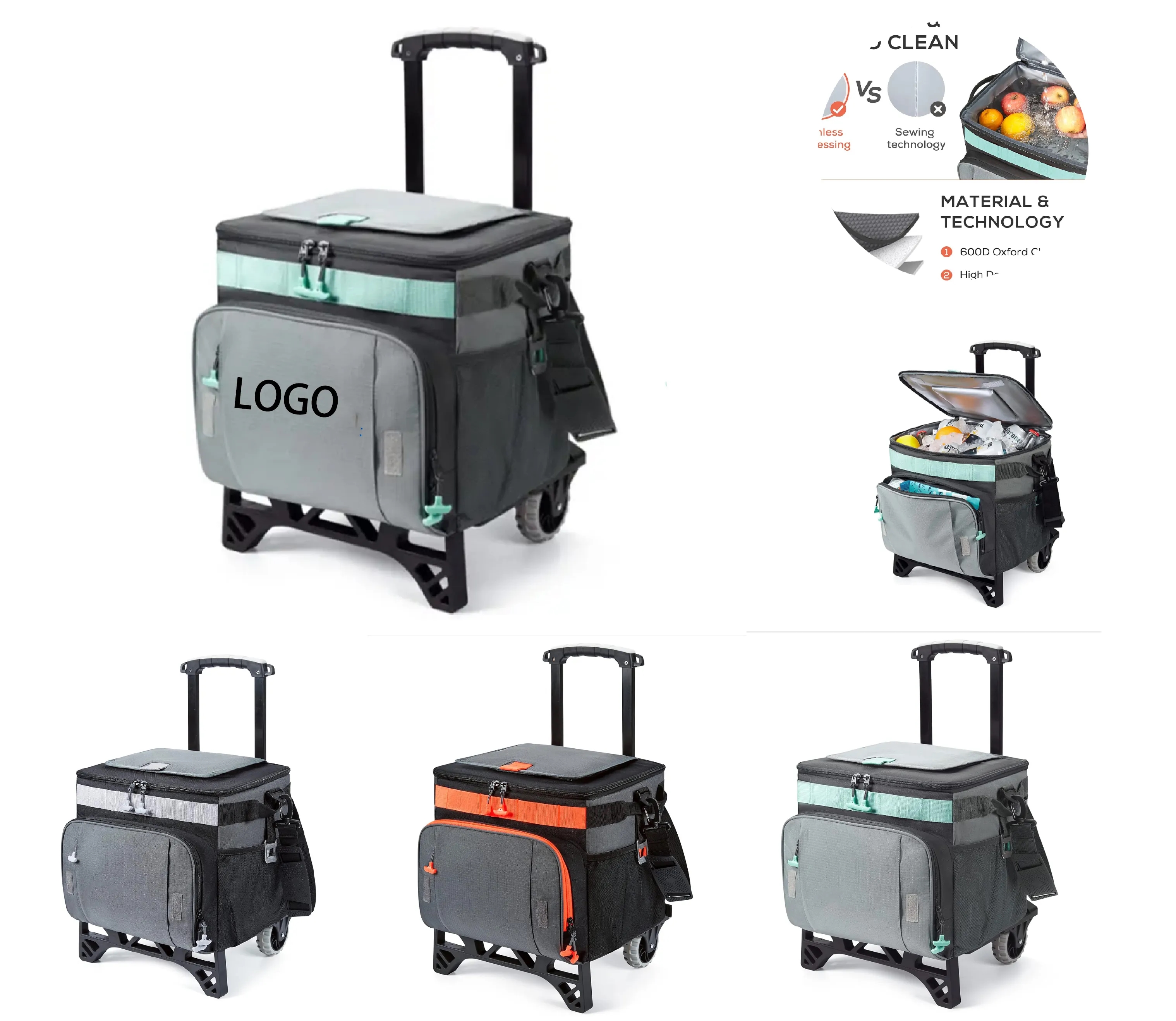 Wheeled Insulated Rolling Cooler Bag 3