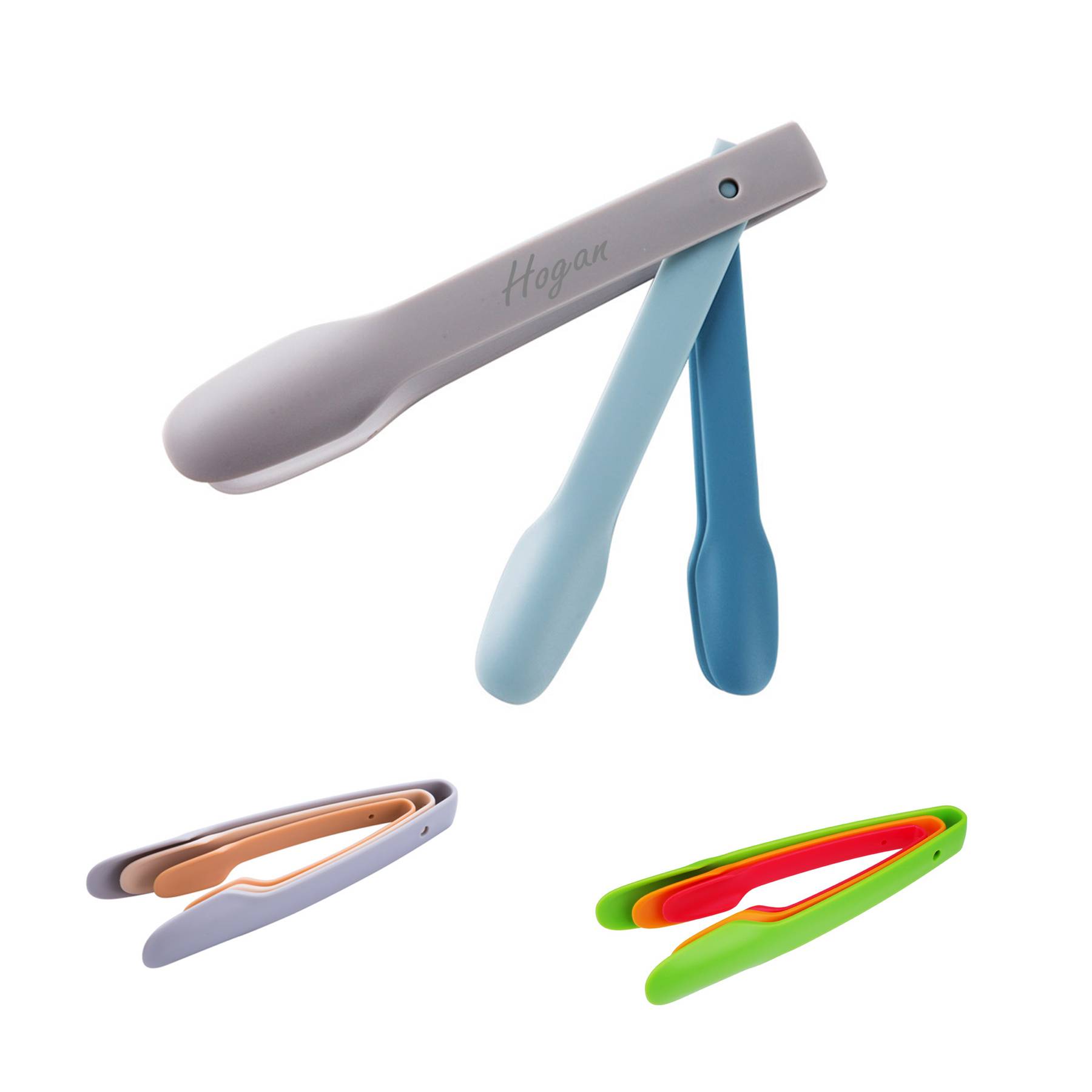 Rainbow 3-in-1 plastic food tongs 9