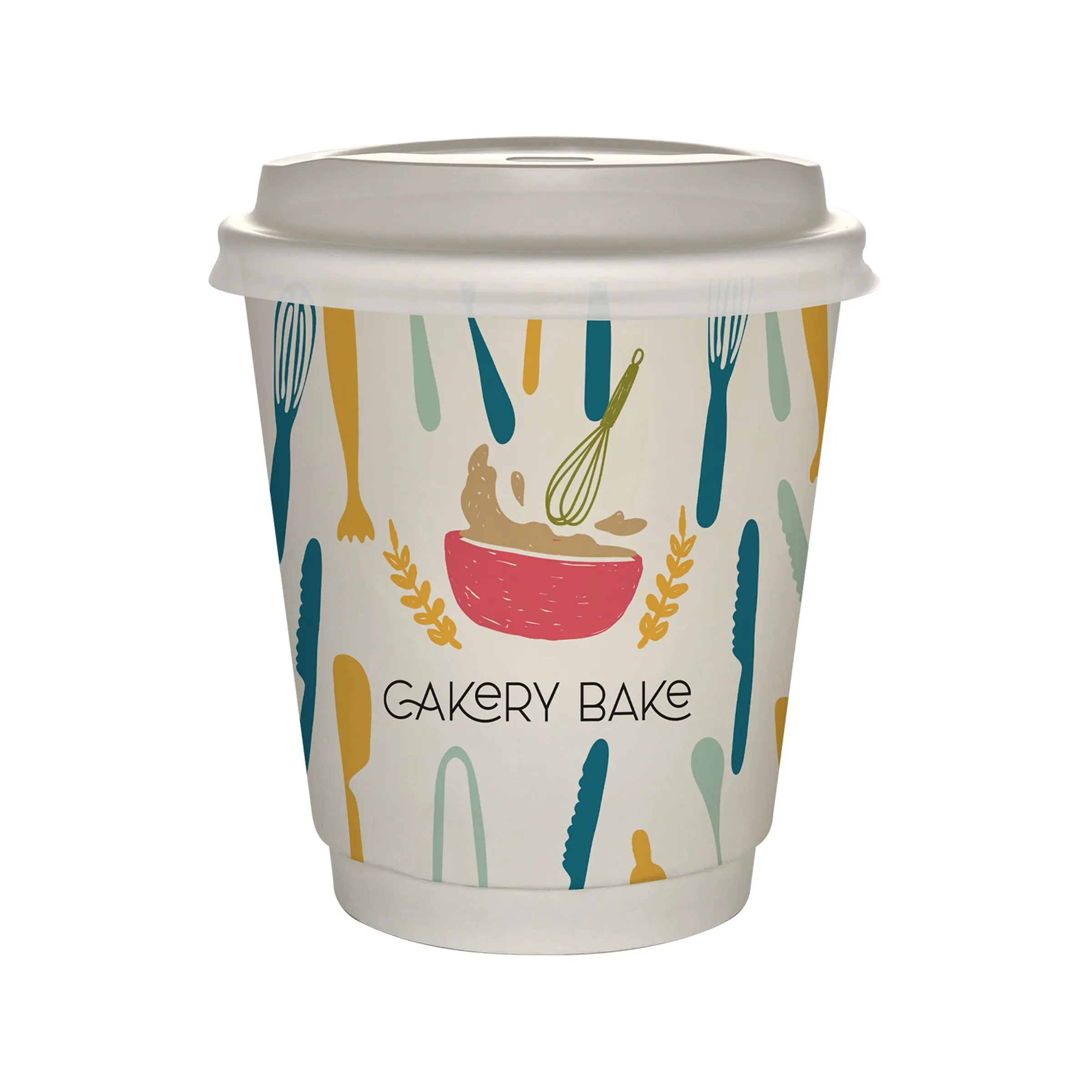 10 oz Full Color Paper Cup With Lid 4