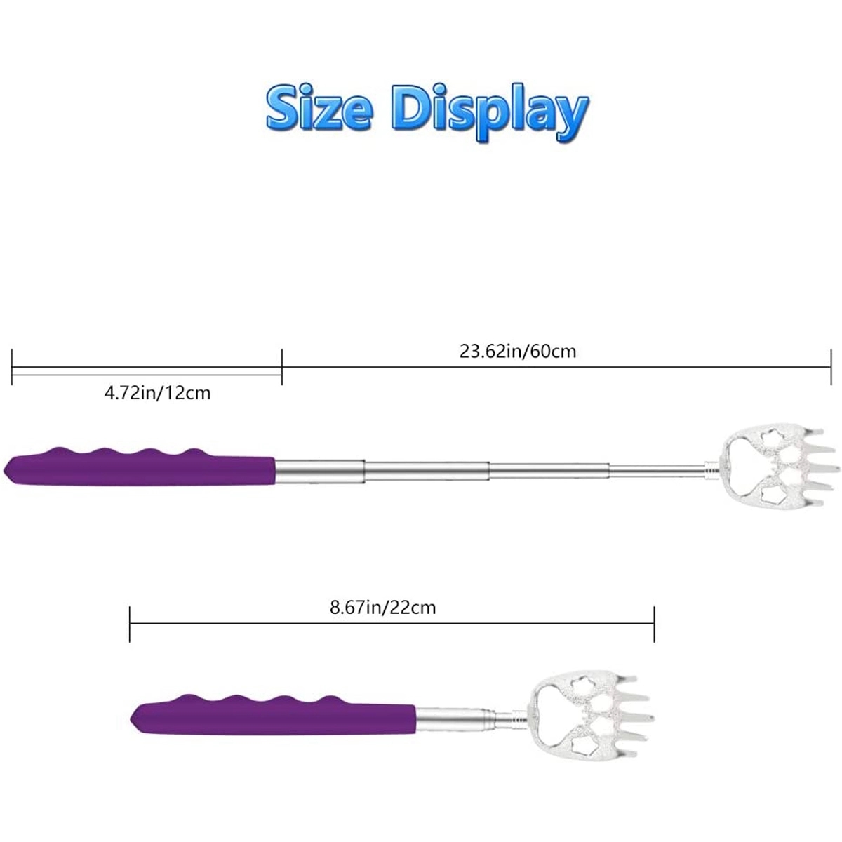 Portable Extendable Back Scratcher With Rubber Handles 10