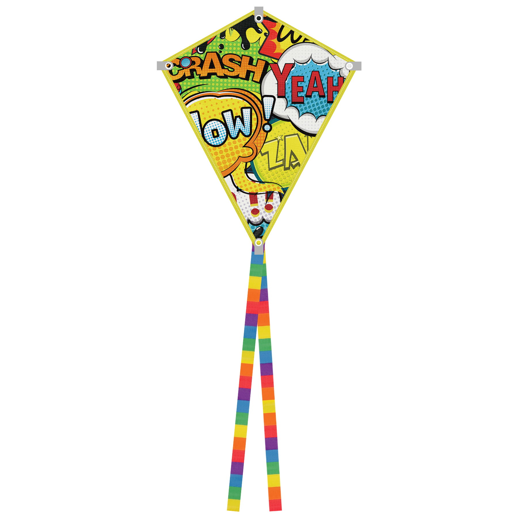 Full Color Polyester Diamond Kite Toy With String Set 14