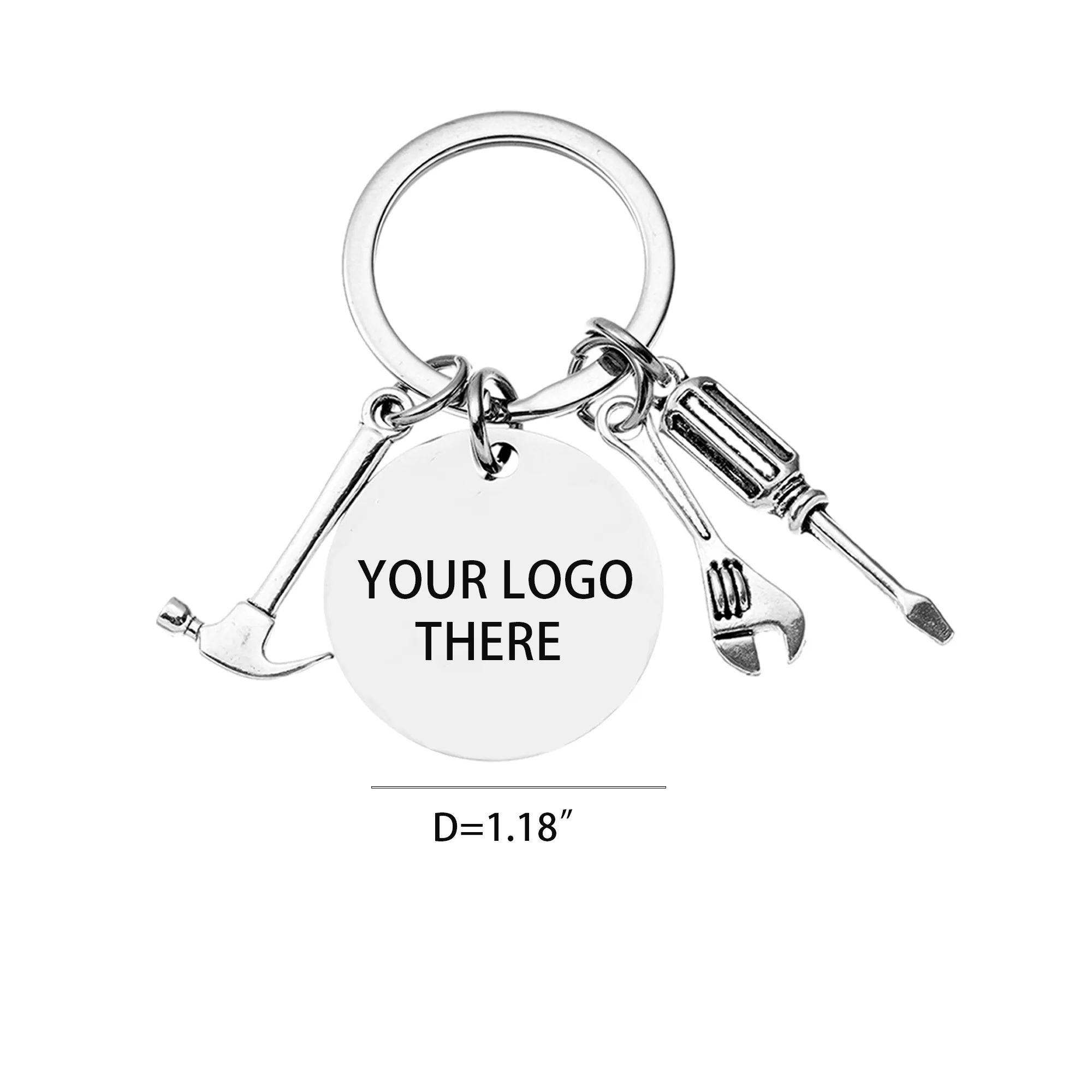 Multifunctional Keyring With Mini Hammer Screwdriver Wrench 2