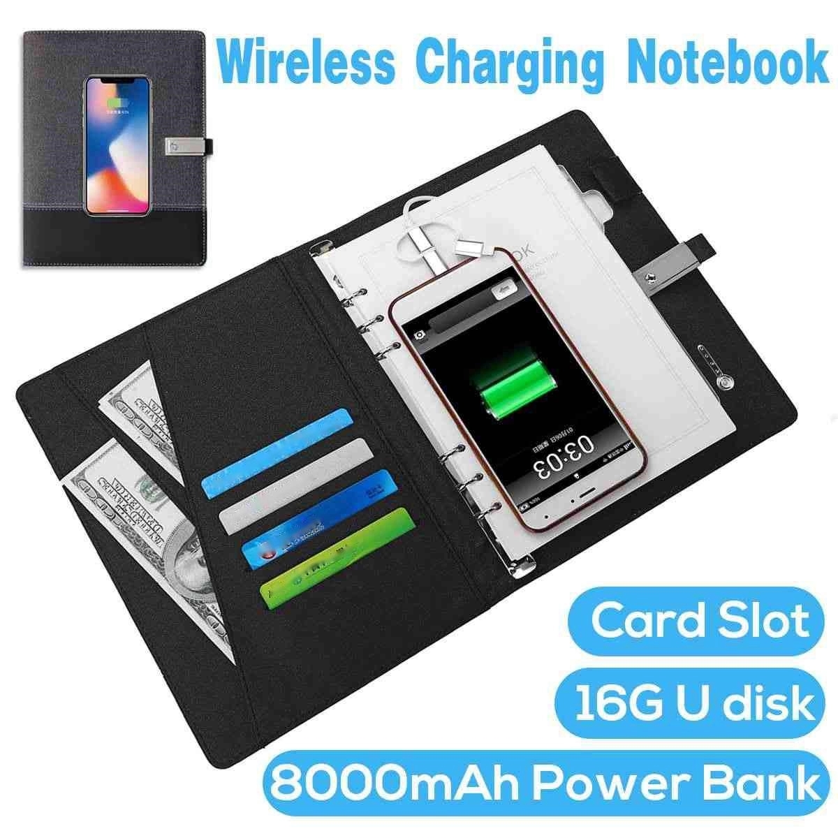 Wireless Charging Classic Notebook with U disk 1