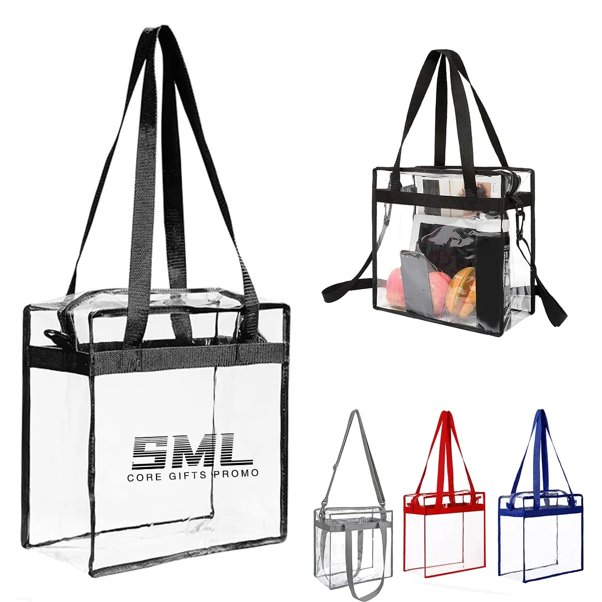 Stadium Approved Clear Tote Bag with Zipper 2