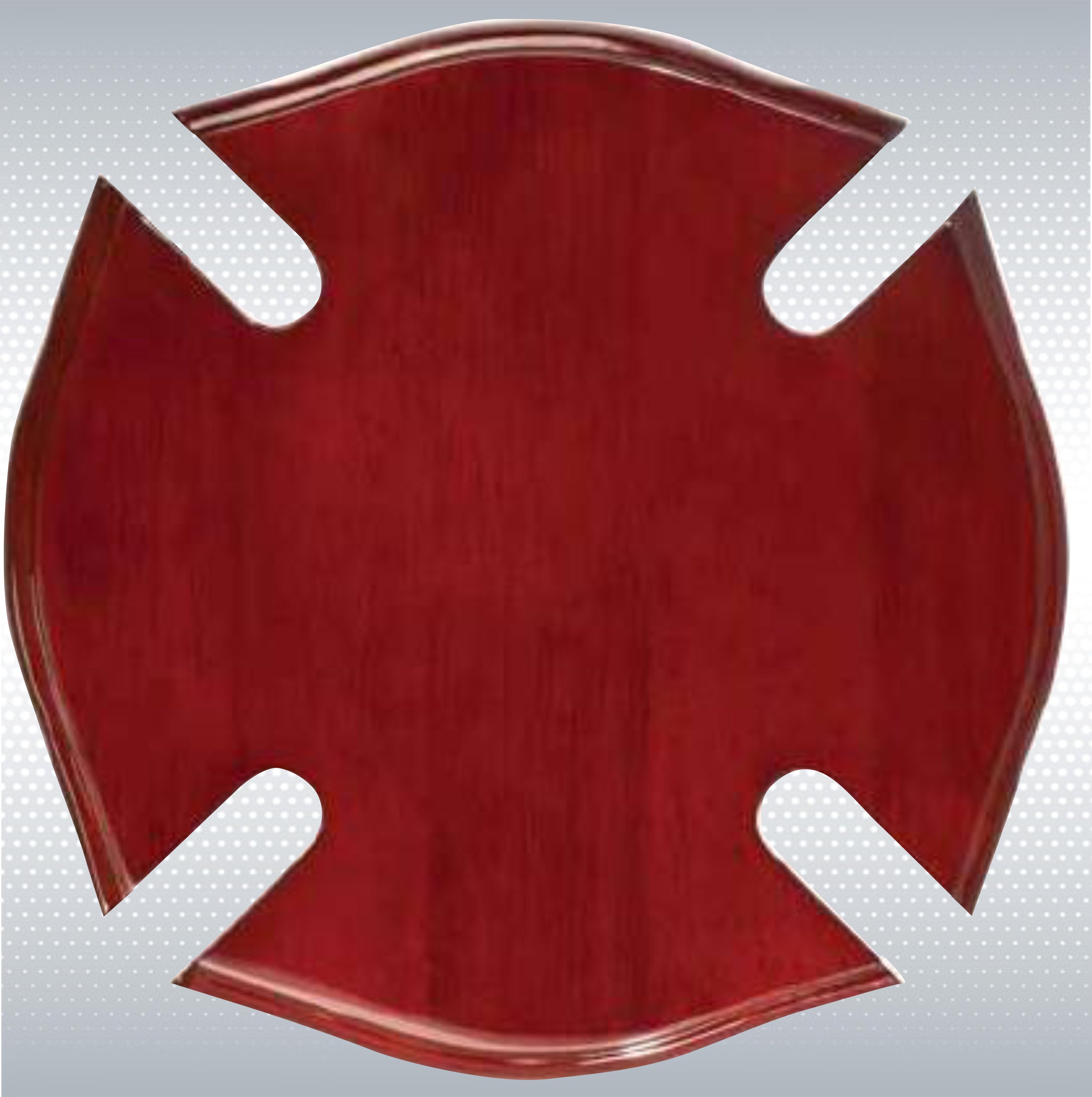 Rosewood Piano Finish Maltese Cross Plaque (10" x 10") 5