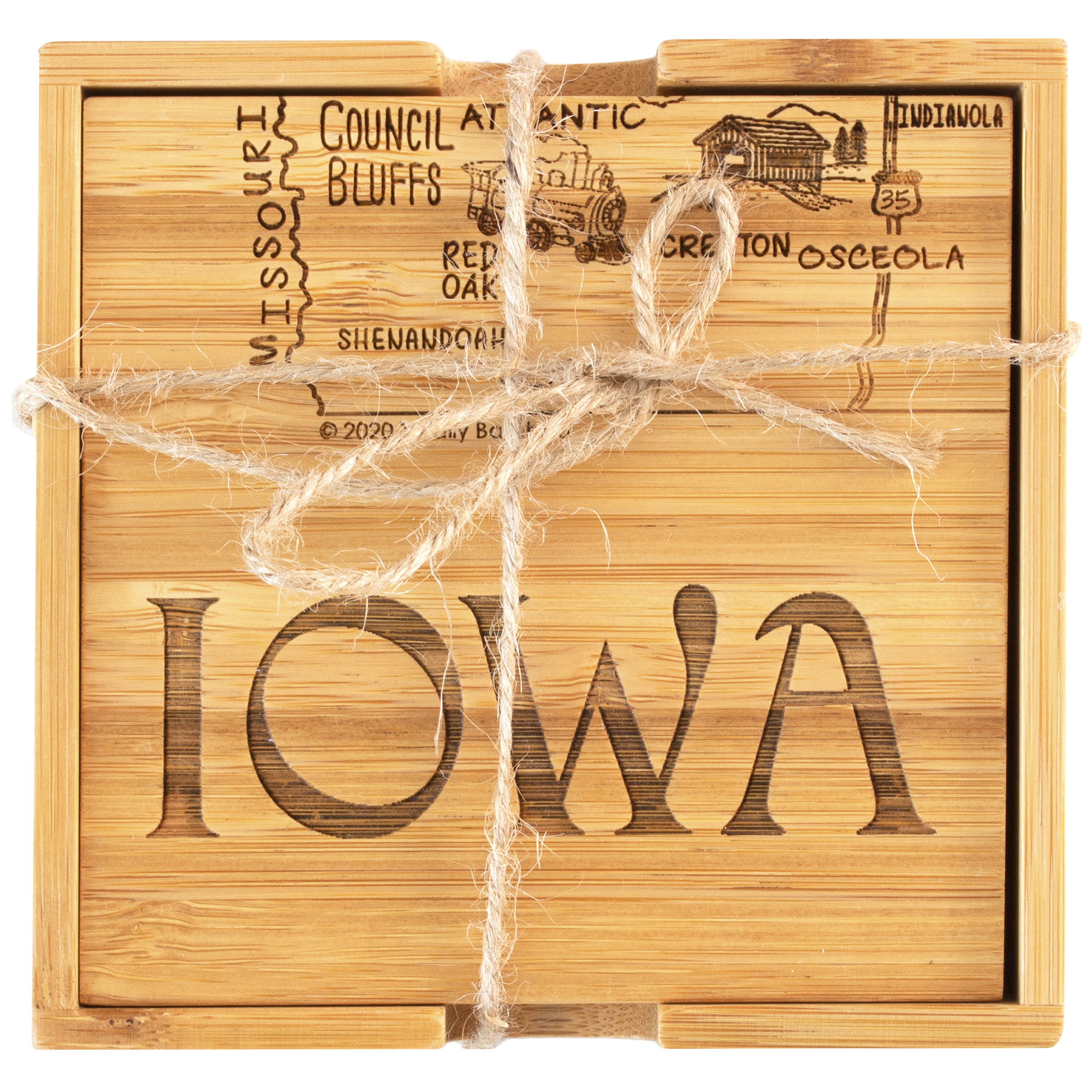 Iowa Puzzle Coaster Set 10