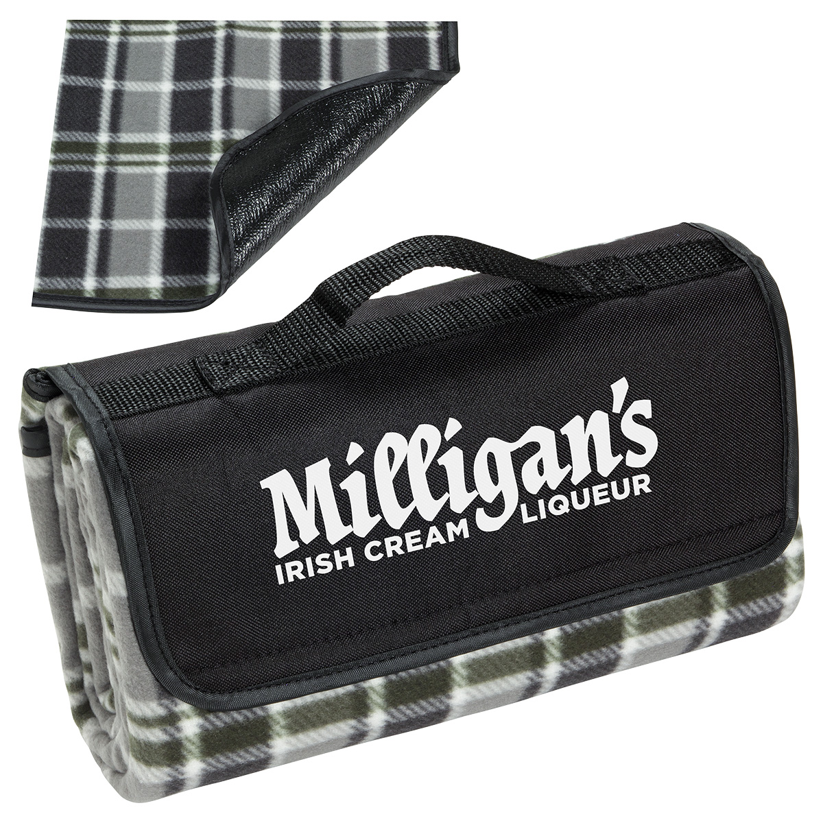 Plaid Barrel Fleece Picnic Blanket 2