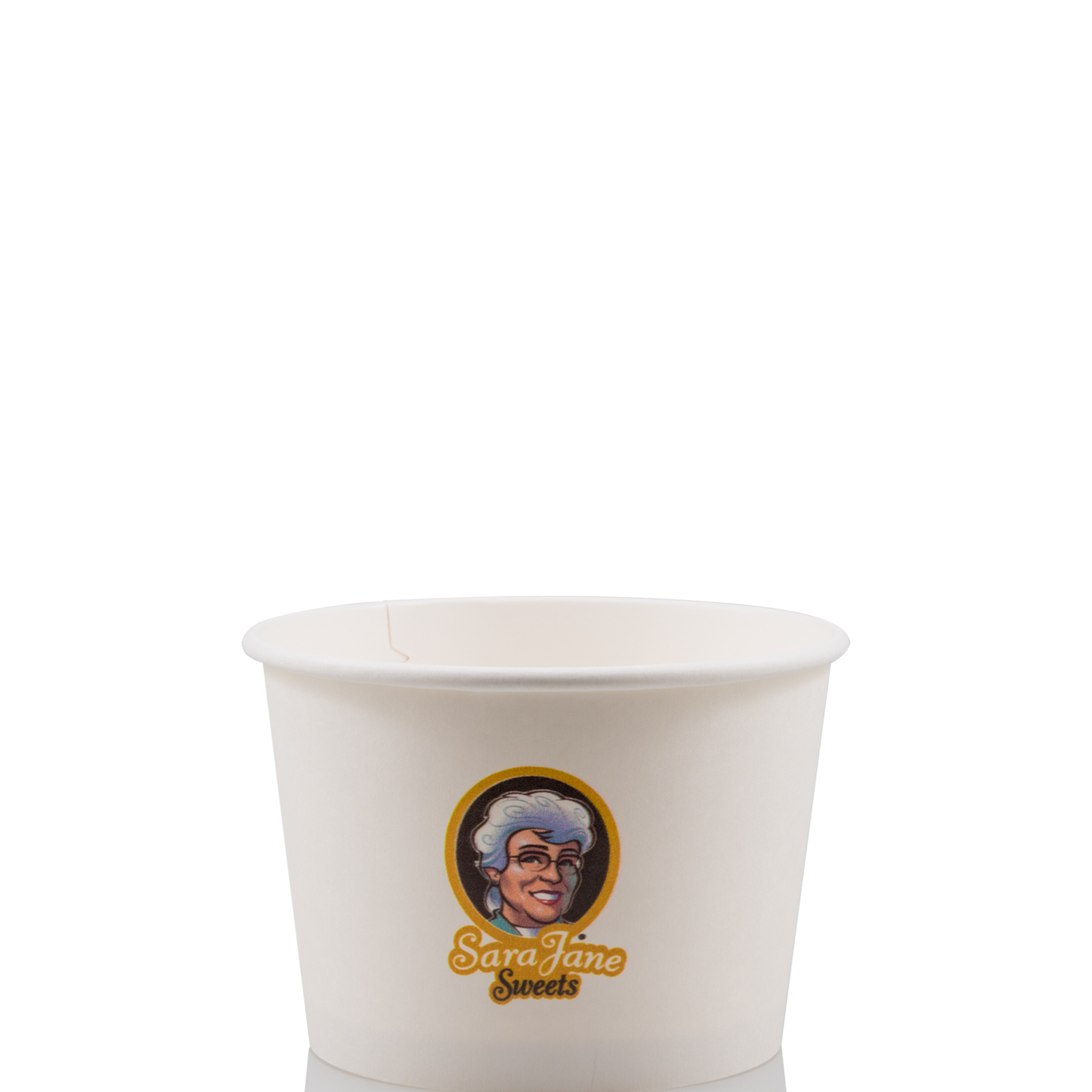 12 oz Food Container Paper White Digital Print 3
