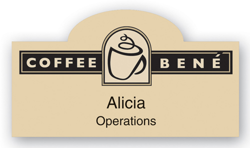 Laminated Name Badge (1.75"X3.125") Rectangle W/Bump - No Personalization