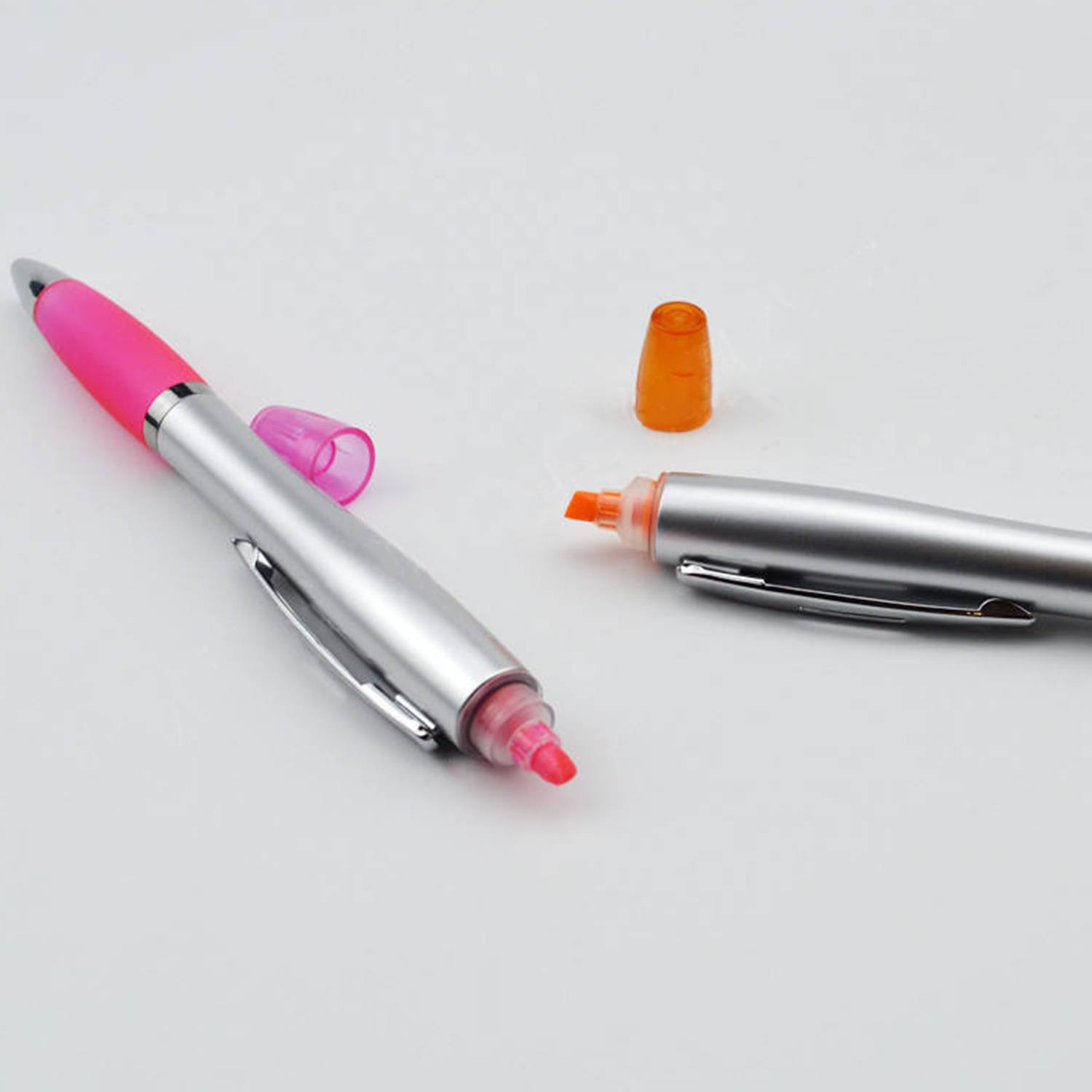Dual purpose ballpoint pen+highlighter pen 5