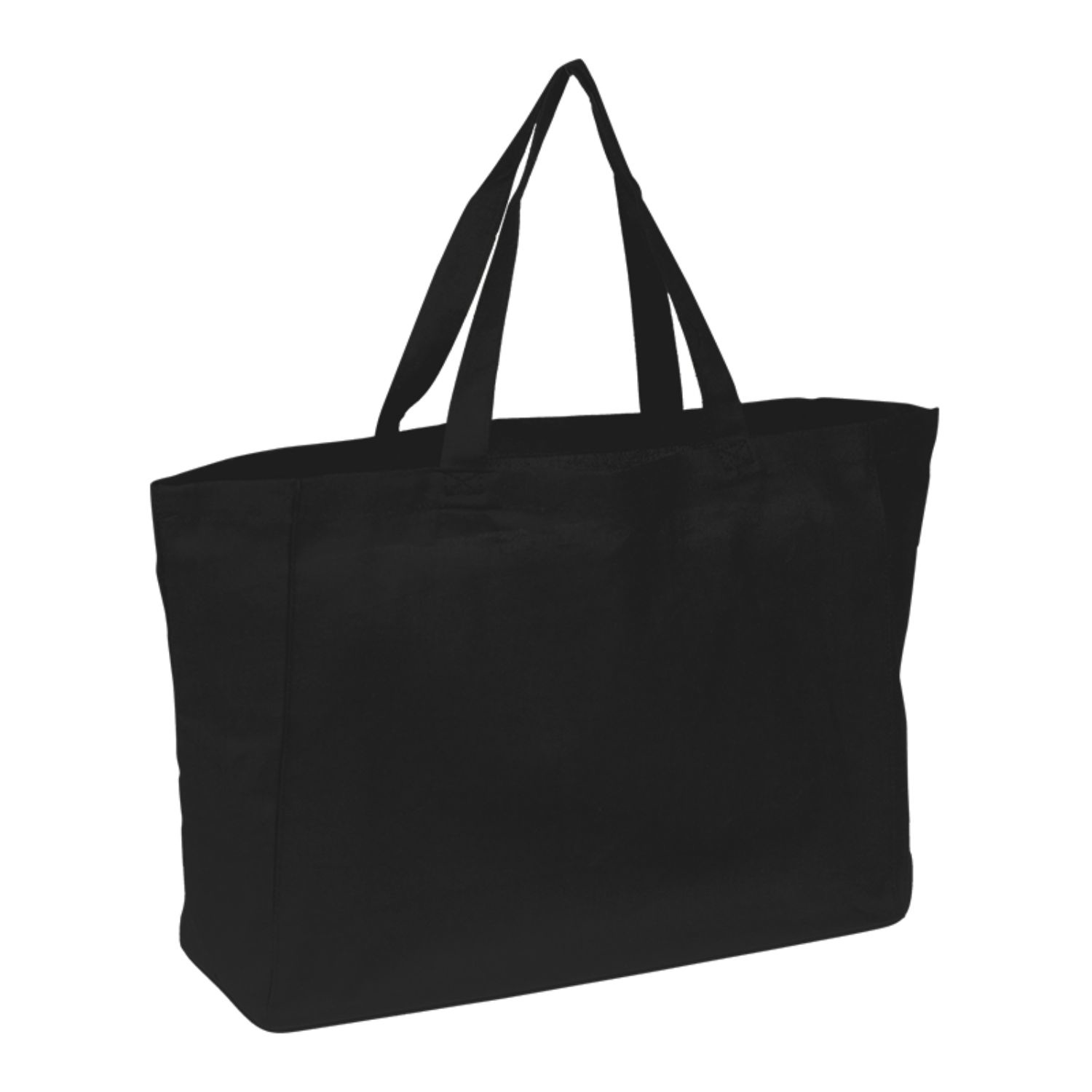 100% Cotton Canvas Sheeting Travel Tote W/ Matching Handles USA Decorated (13" x 13")