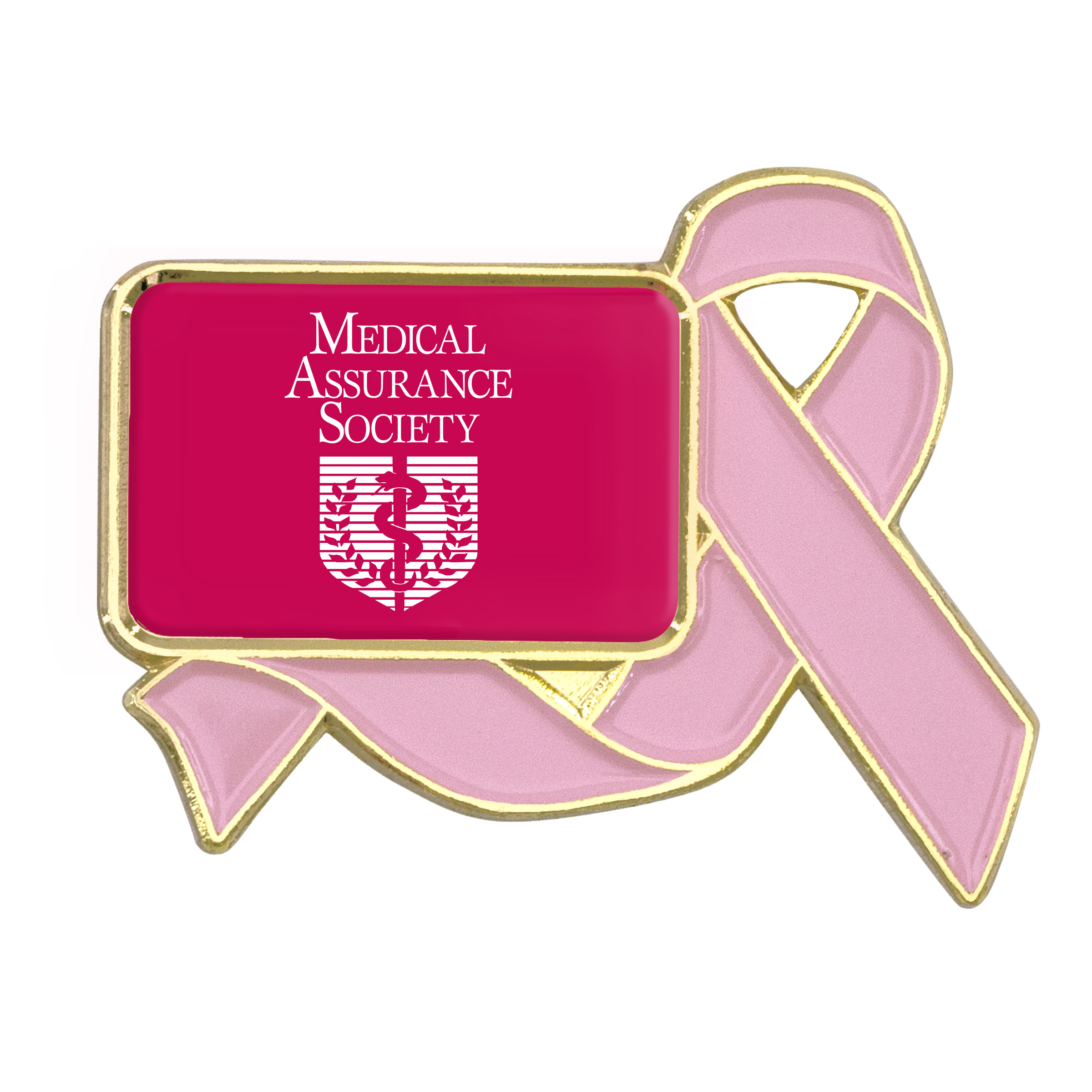 Awareness Ribbon Lapel Pins w/ Custom Logo 10